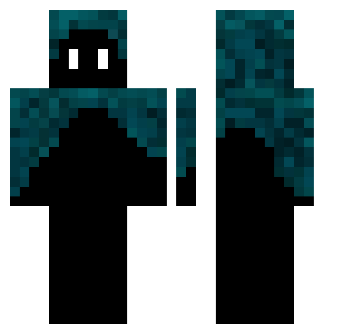 soaphest Minecraft skin, front and back view