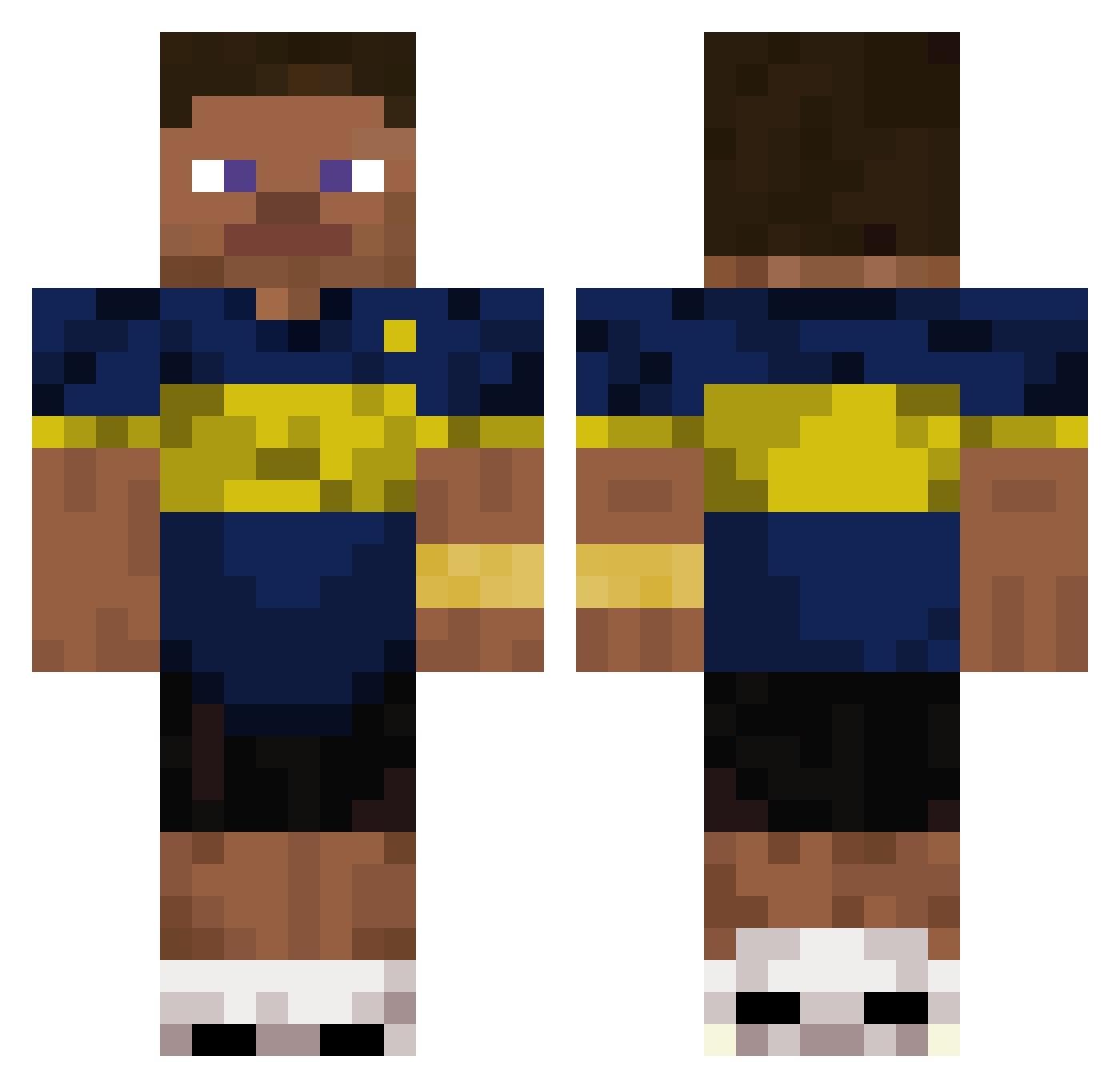 Jakub123_ Minecraft skin, front and back view