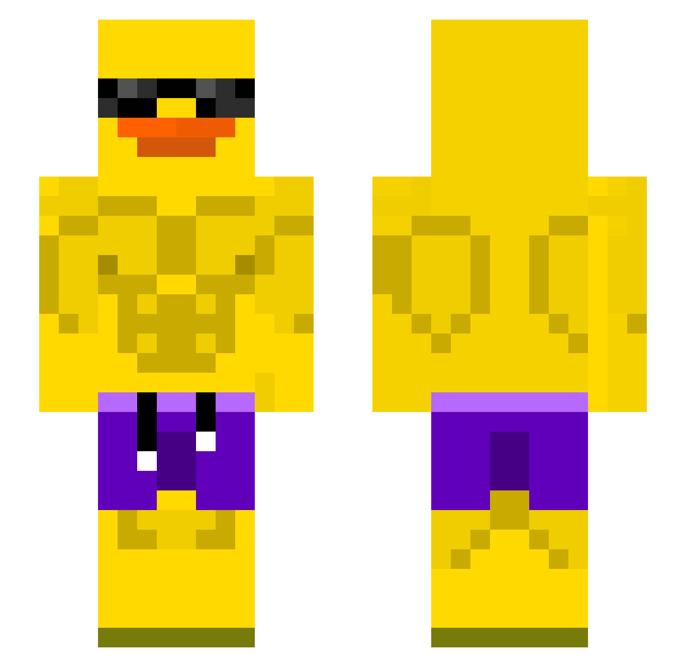 PVP_MatsERN_noob Minecraft skin, front and back view