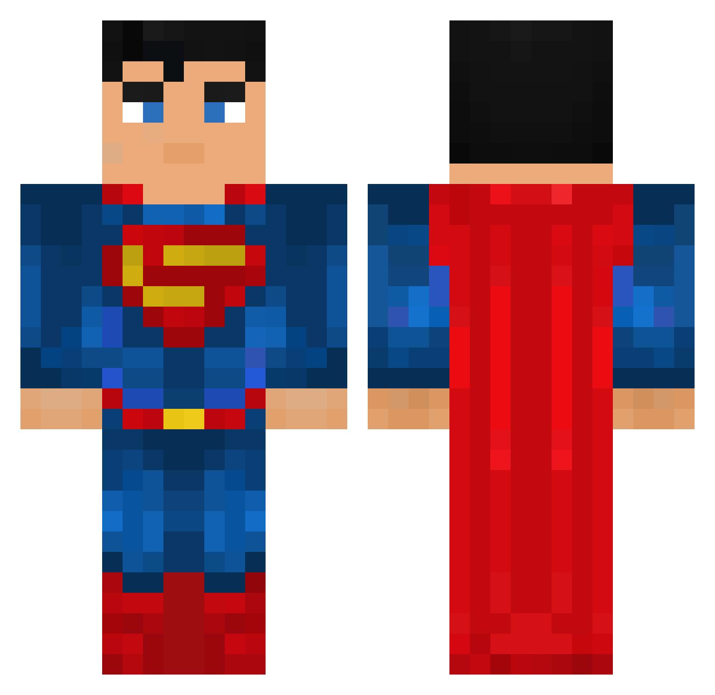 Shakiel Minecraft skin, front and back view