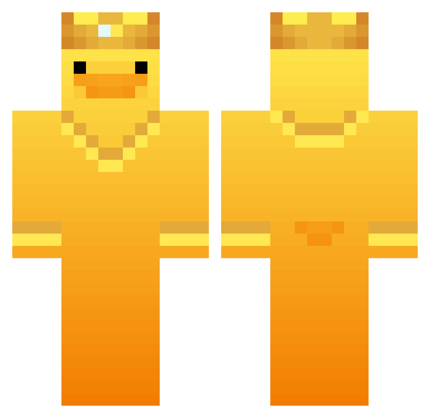 simon9210 Minecraft skin, front and back view