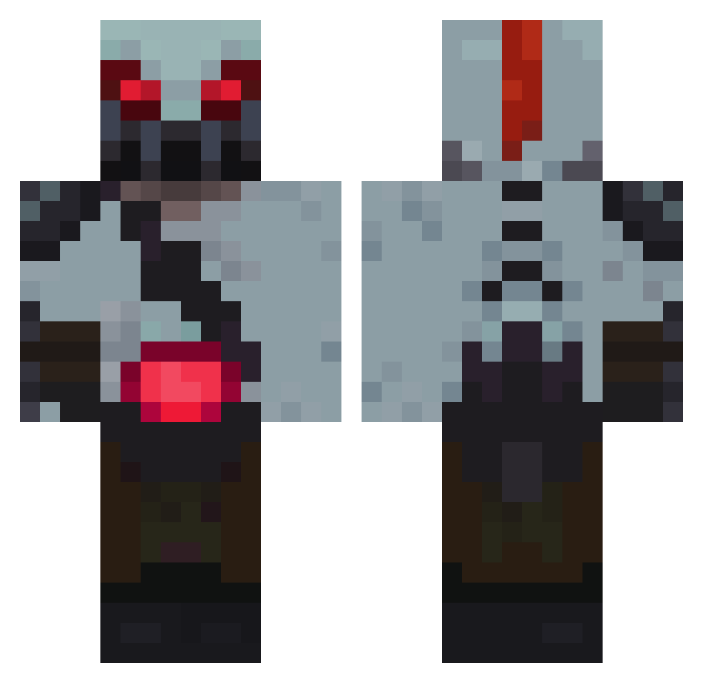 AnUnnamedGuy Minecraft skin, front and back view