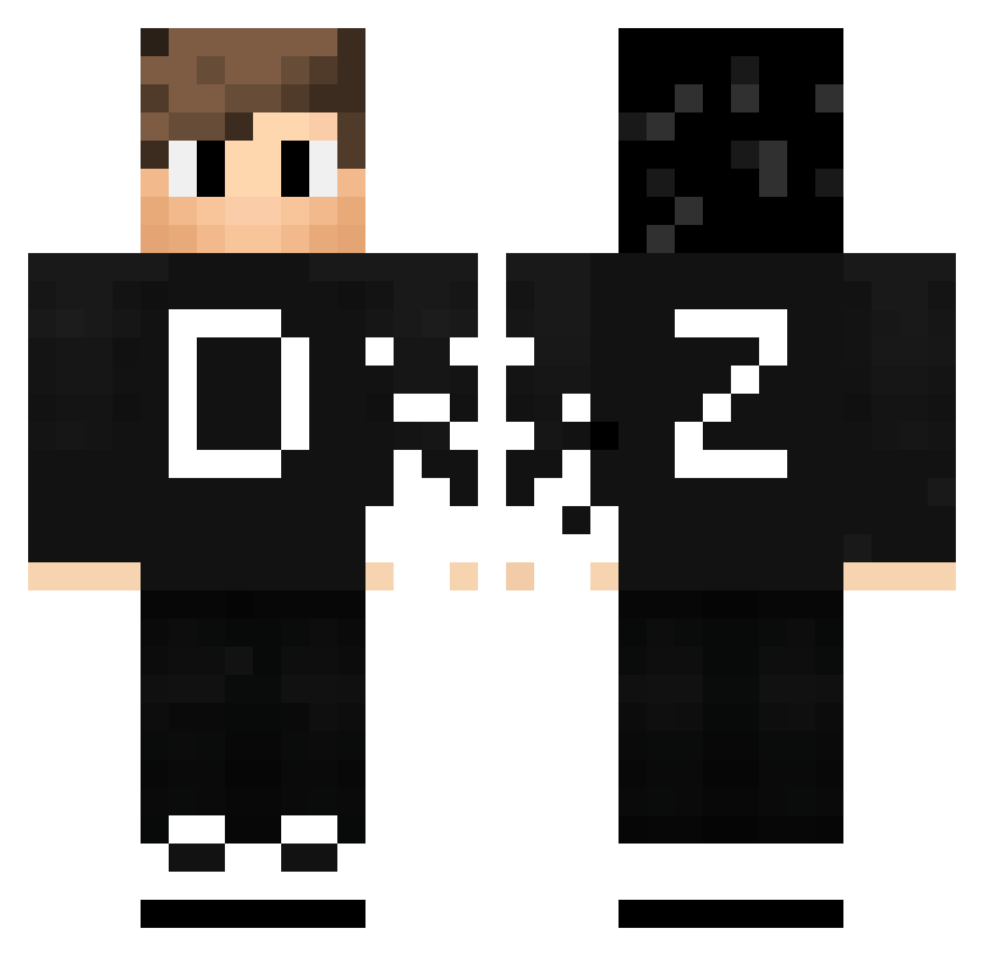 ZDUASZ Minecraft skin, front and back view