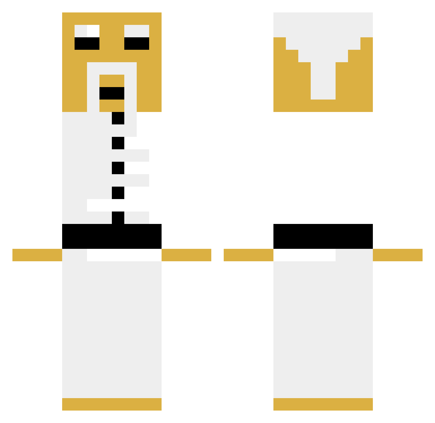 Good__Morning Minecraft skin, front and back view