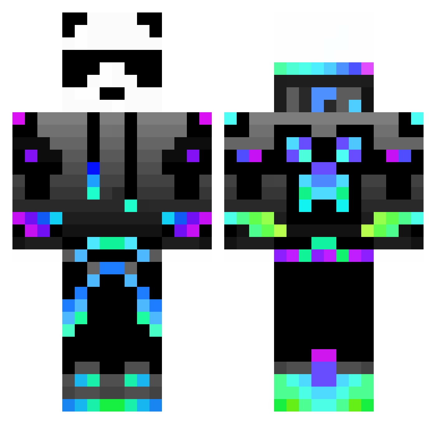 xenovduturfus Minecraft skin, front and back view