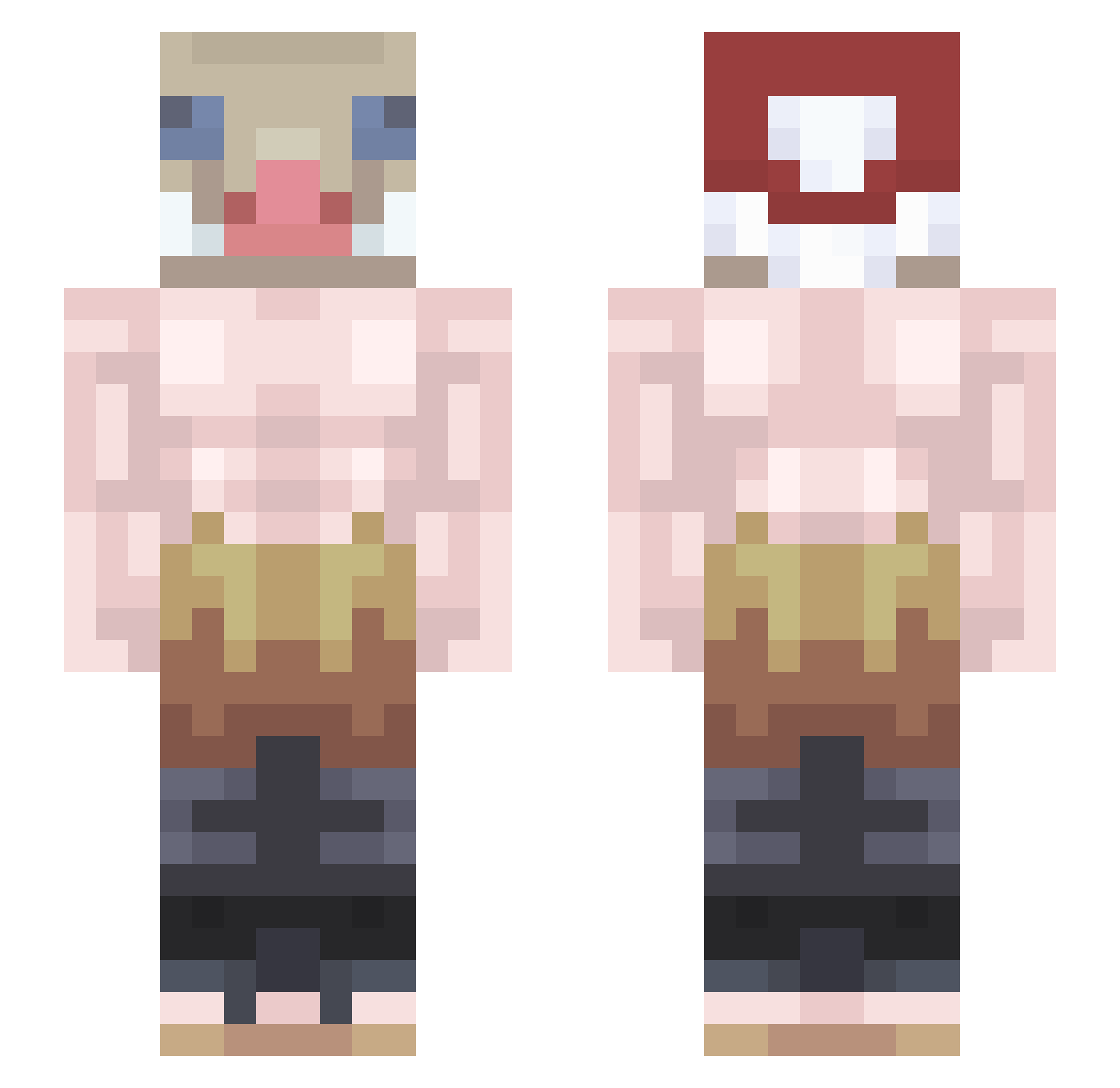 Salty_Vicky Minecraft skin, front and back view