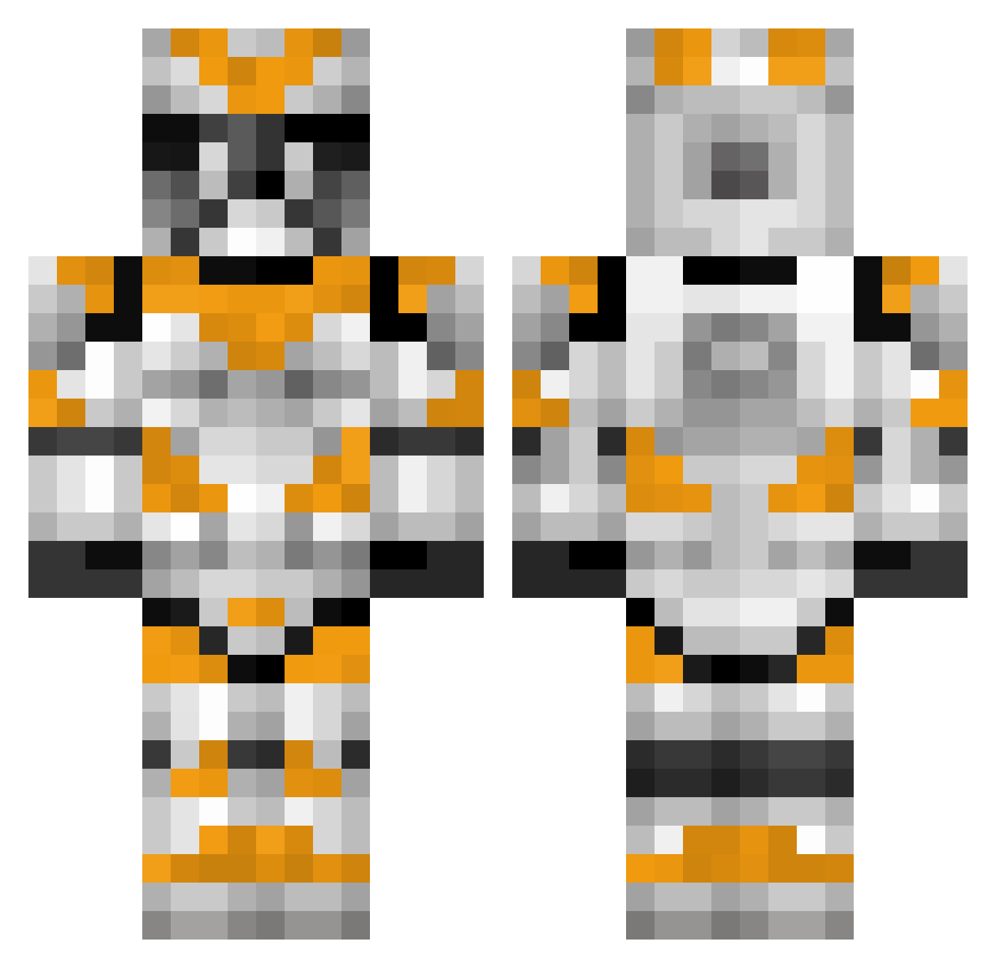 MateoMLP Minecraft skin, front and back view