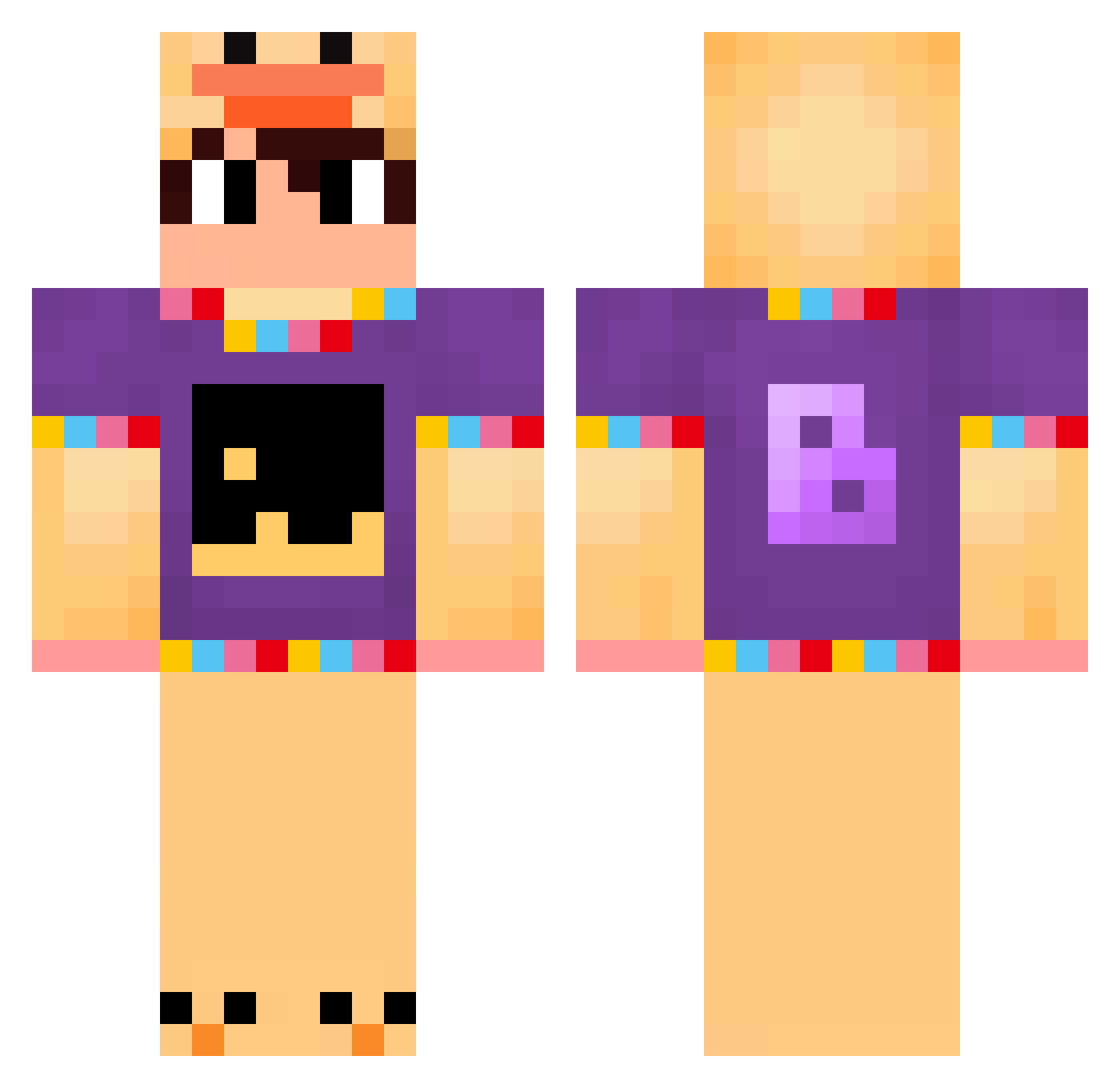 Syuumatsu_neet Minecraft skin, front and back view