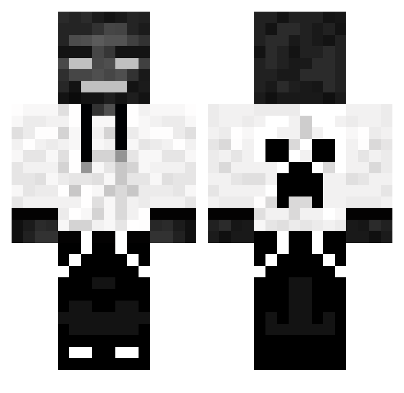inrub Minecraft skin, front and back view