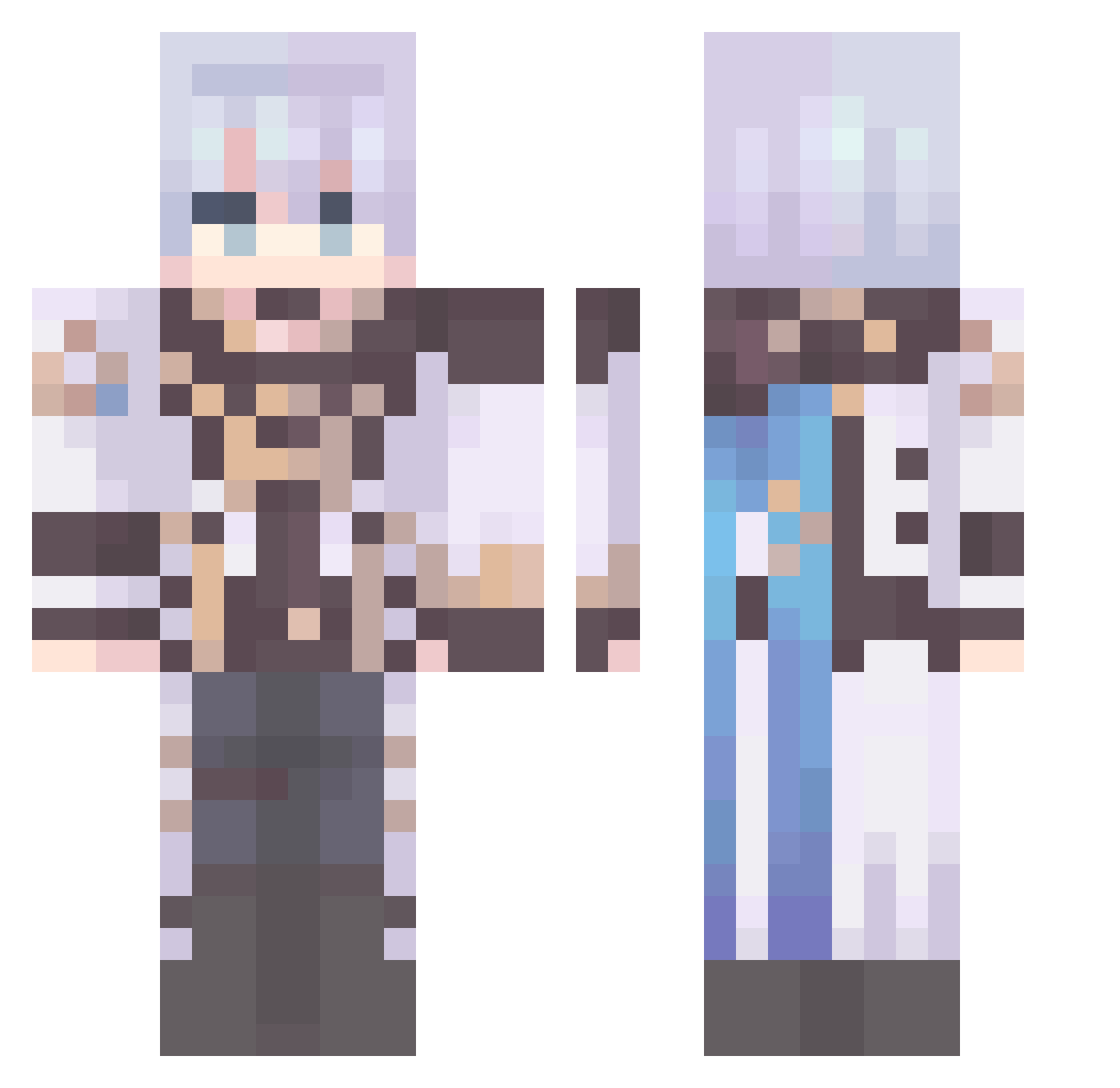 Hav0cRee Minecraft skin, front and back view