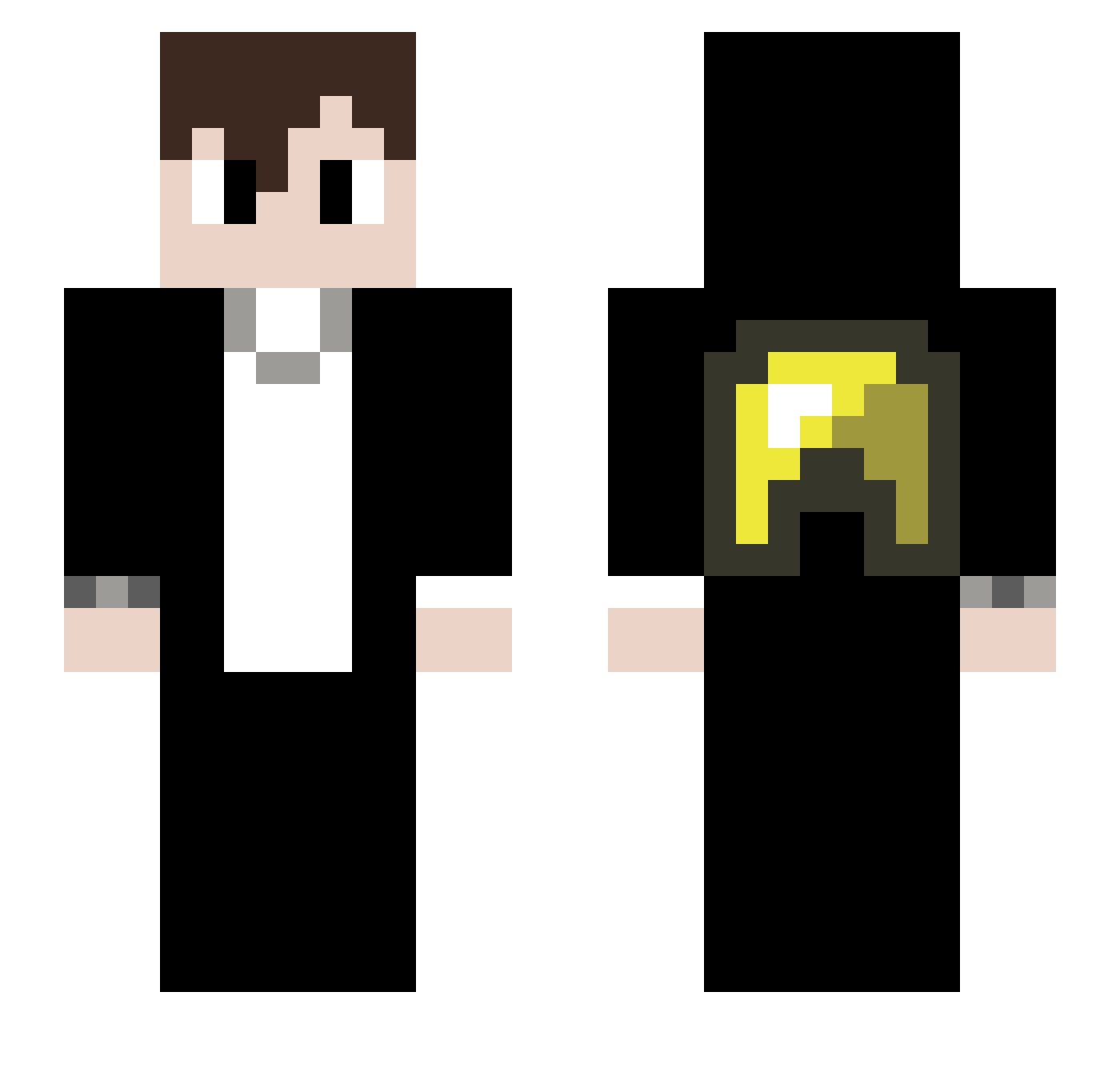 kickerz14 Minecraft skin, front and back view