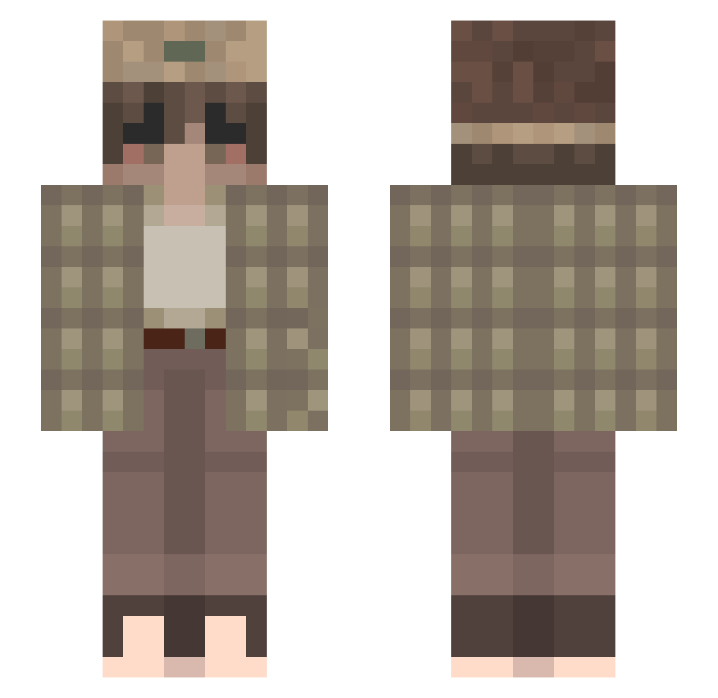 j4mes_dn Minecraft skin, front and back view