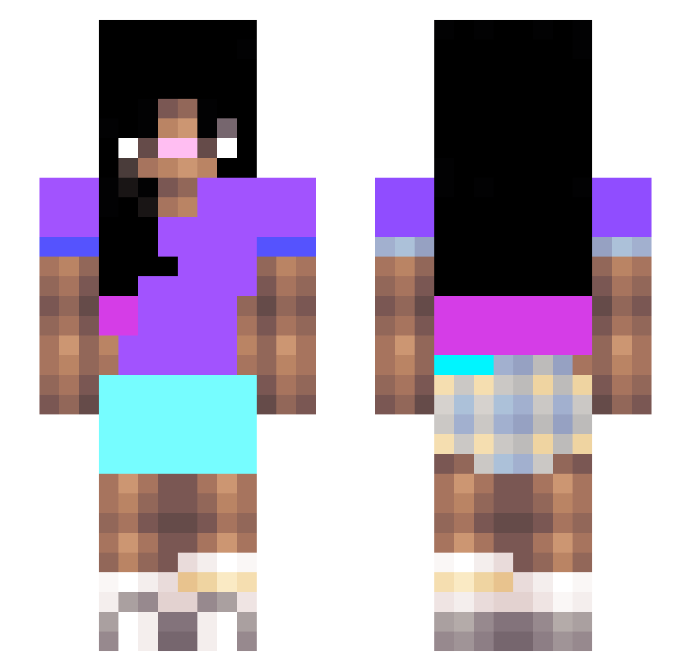 yeot20 Minecraft skin, front and back view