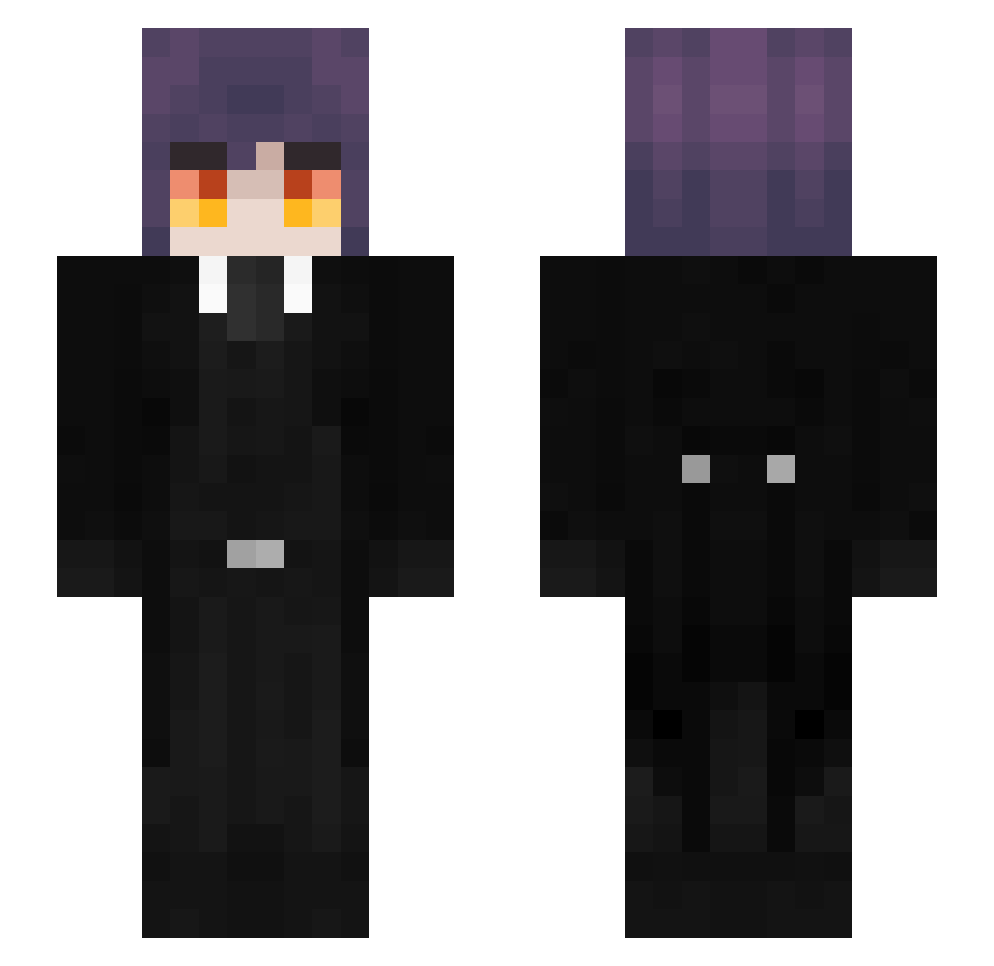 Remolachin Minecraft skin, front and back view