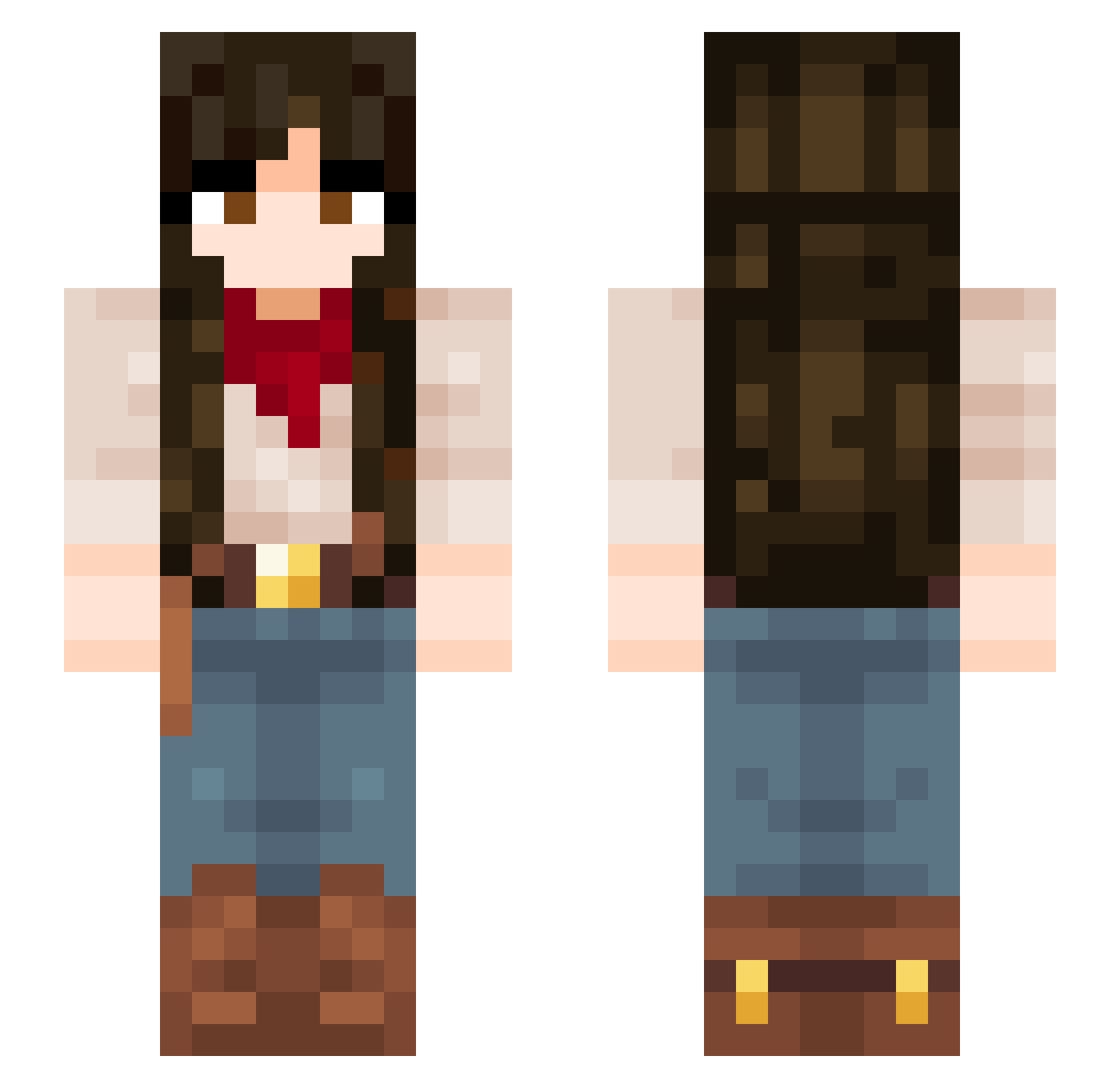 Doudouiille Minecraft skin, front and back view