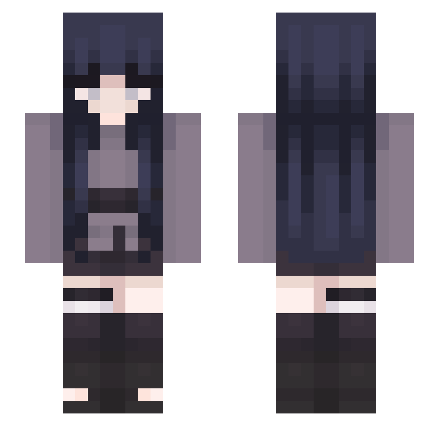 its_Luna1 Minecraft skin, front and back view
