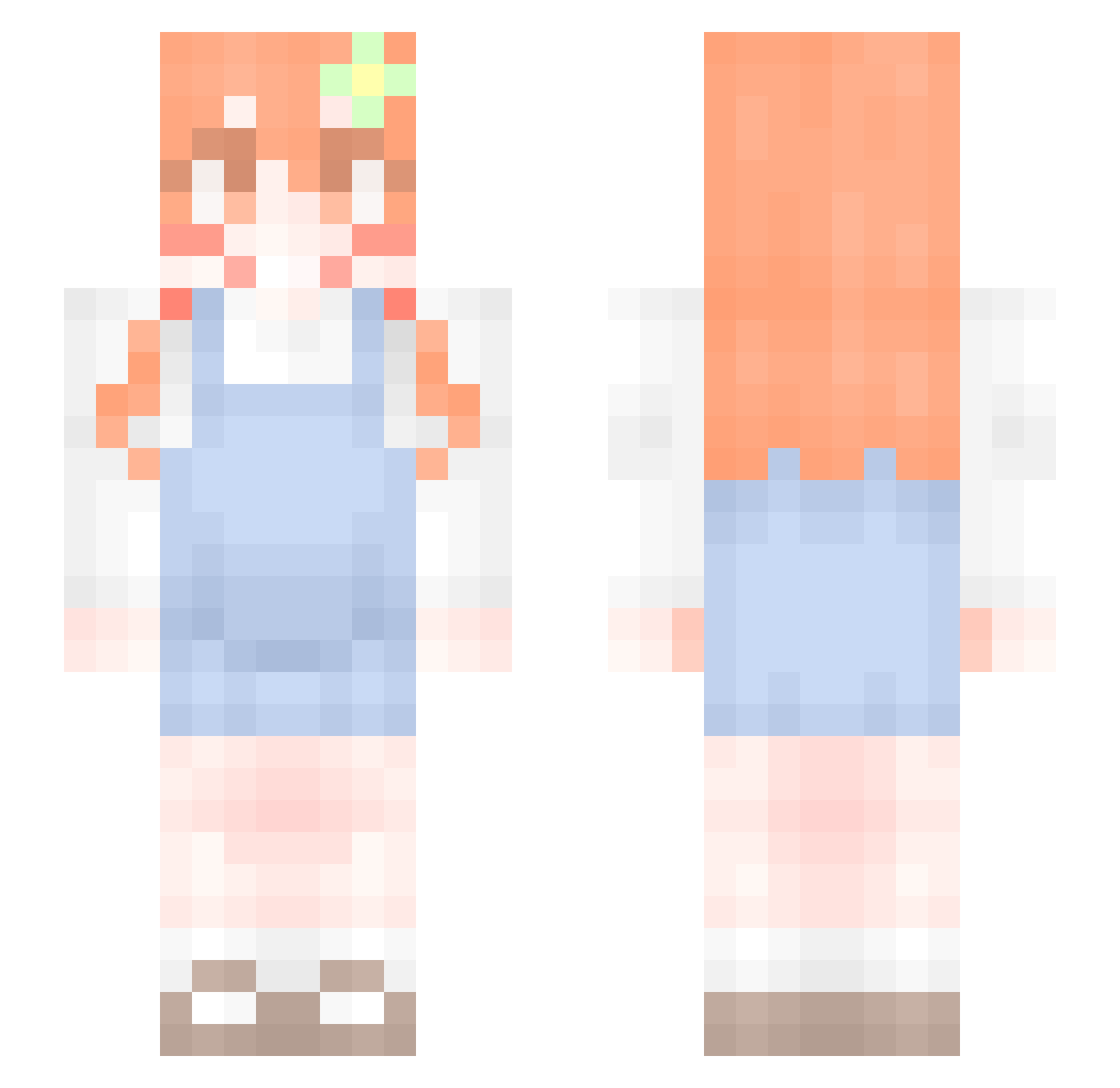 derfachmann Minecraft skin, front and back view