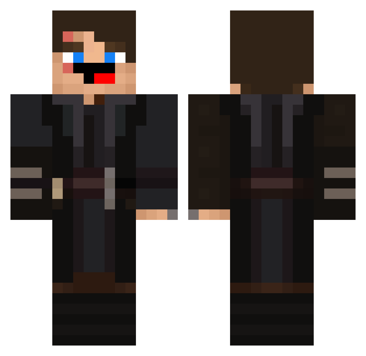 edhs Minecraft skin, front and back view