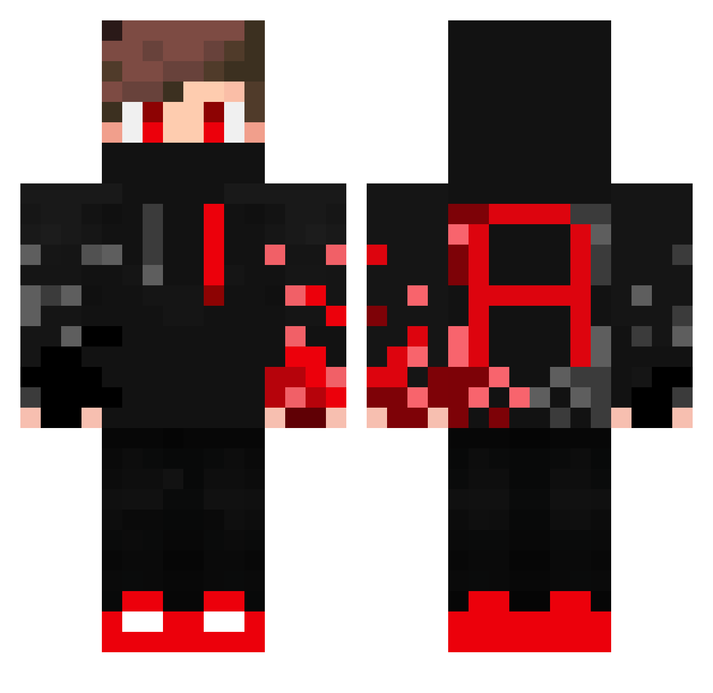 Firedragon2207 Minecraft skin, front and back view