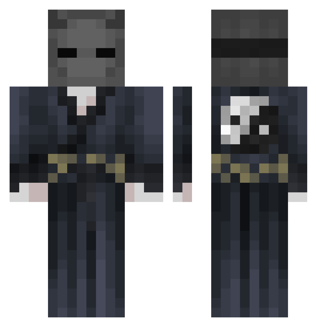 Tuyku Minecraft skin, front and back view