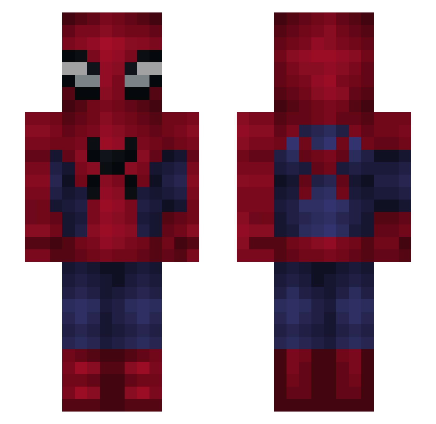 nthn0 Minecraft skin, front and back view