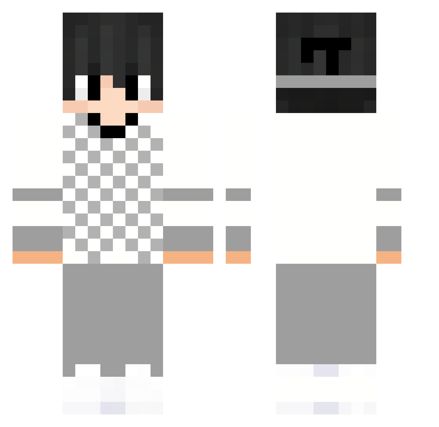 wht0303 Minecraft skin, front and back view