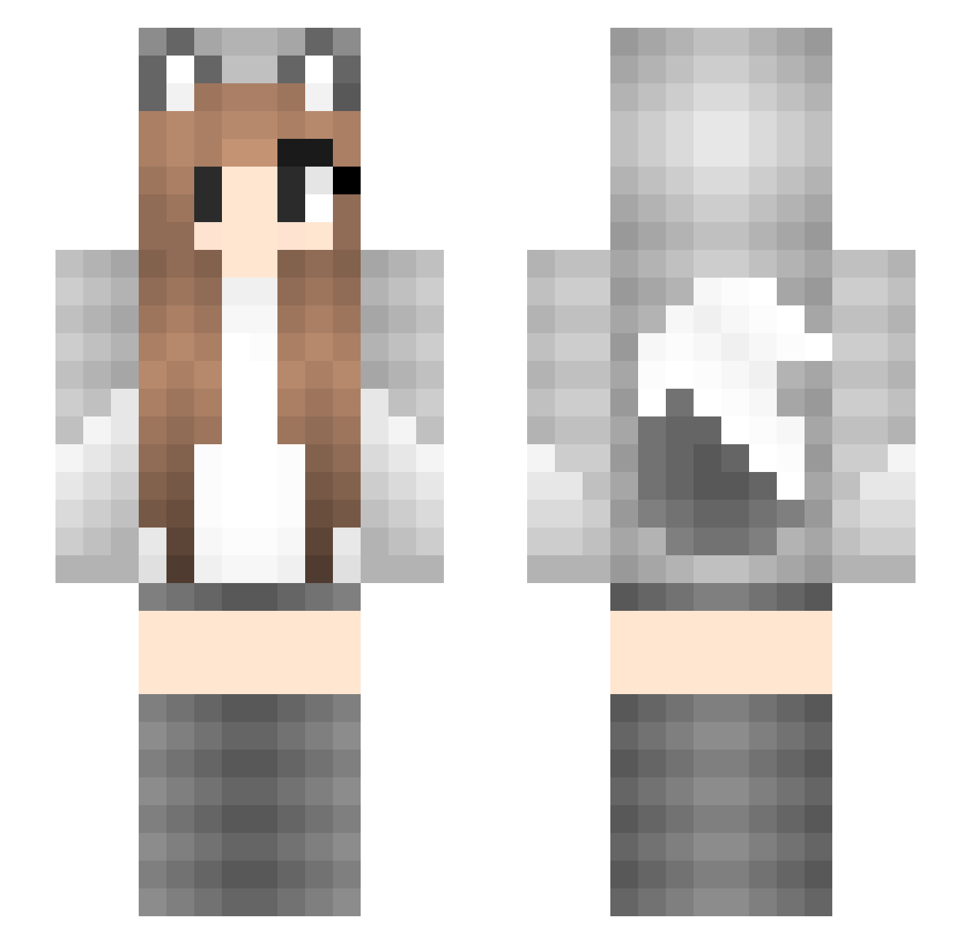 wolflyscience Minecraft skin, front and back view