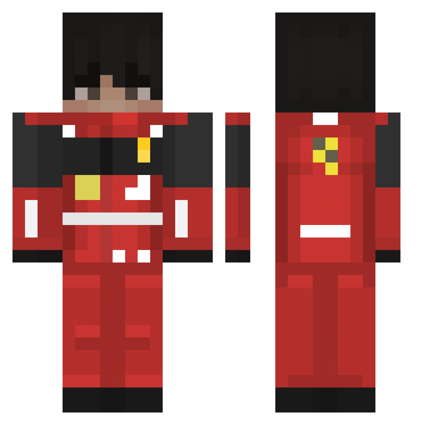 Mxteuszekk Minecraft skin, front and back view