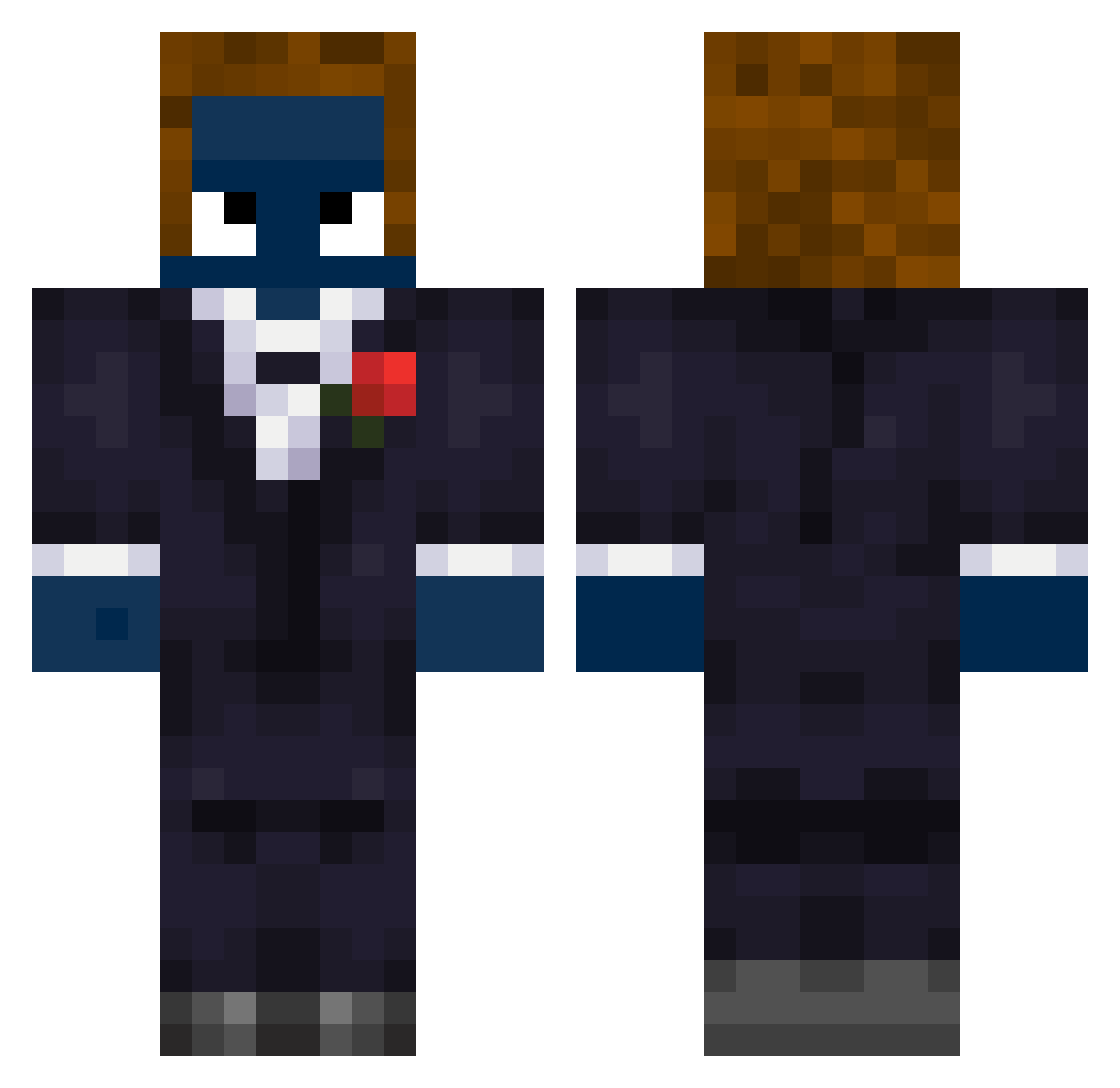 moreenz Minecraft skin, front and back view