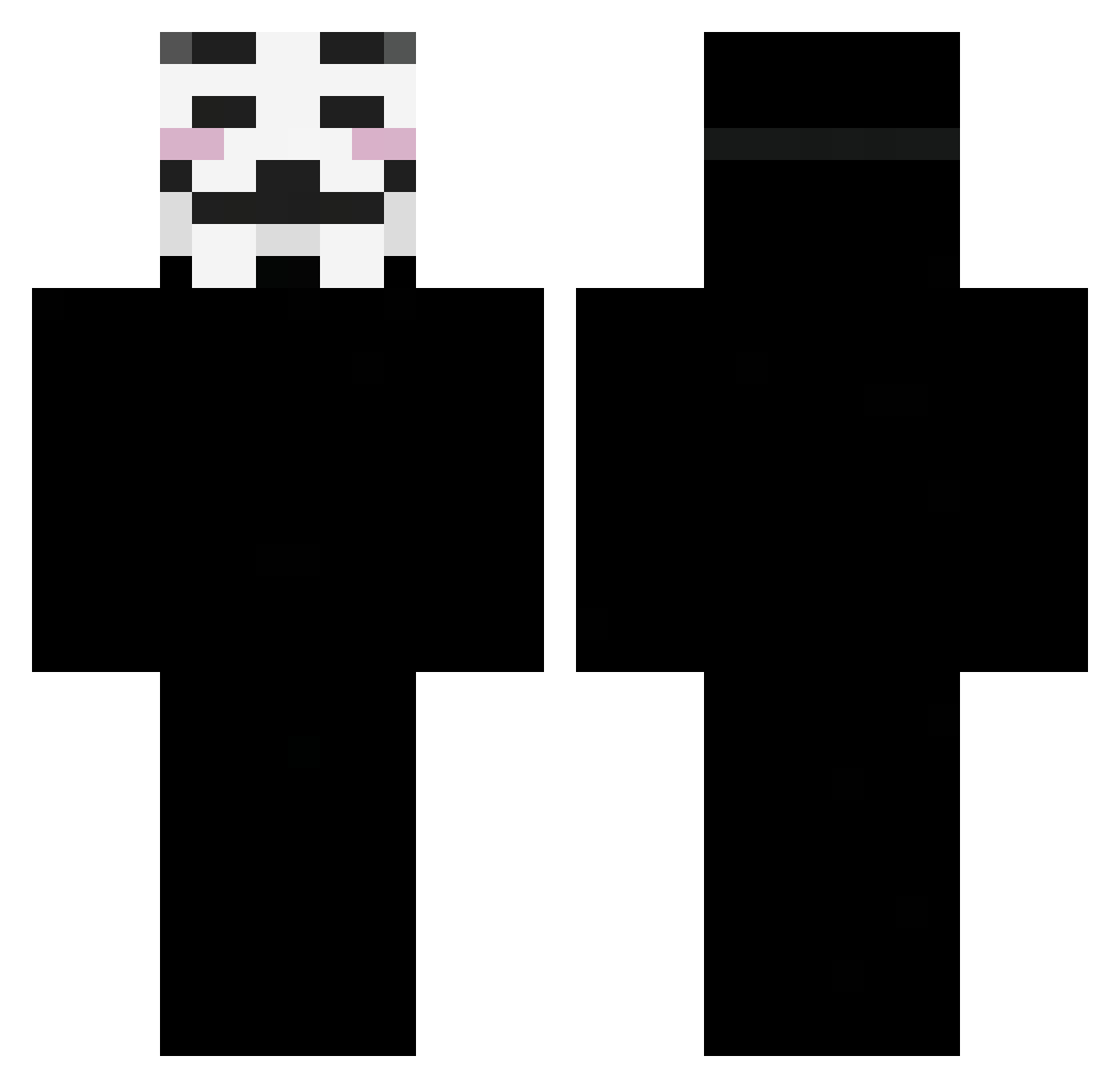 Slomzee Minecraft skin, front and back view
