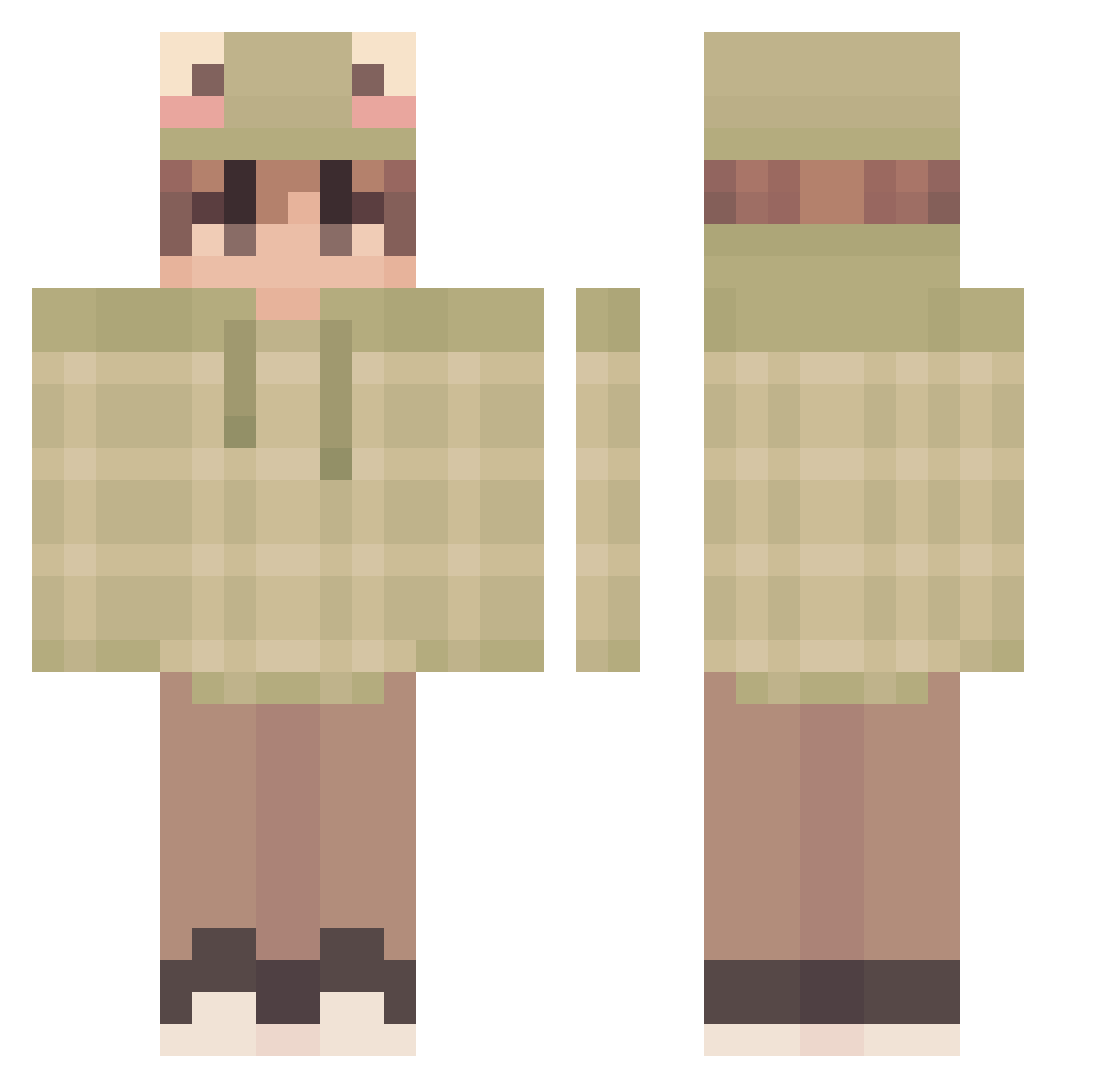 GaLa4Ka Minecraft skin, front and back view