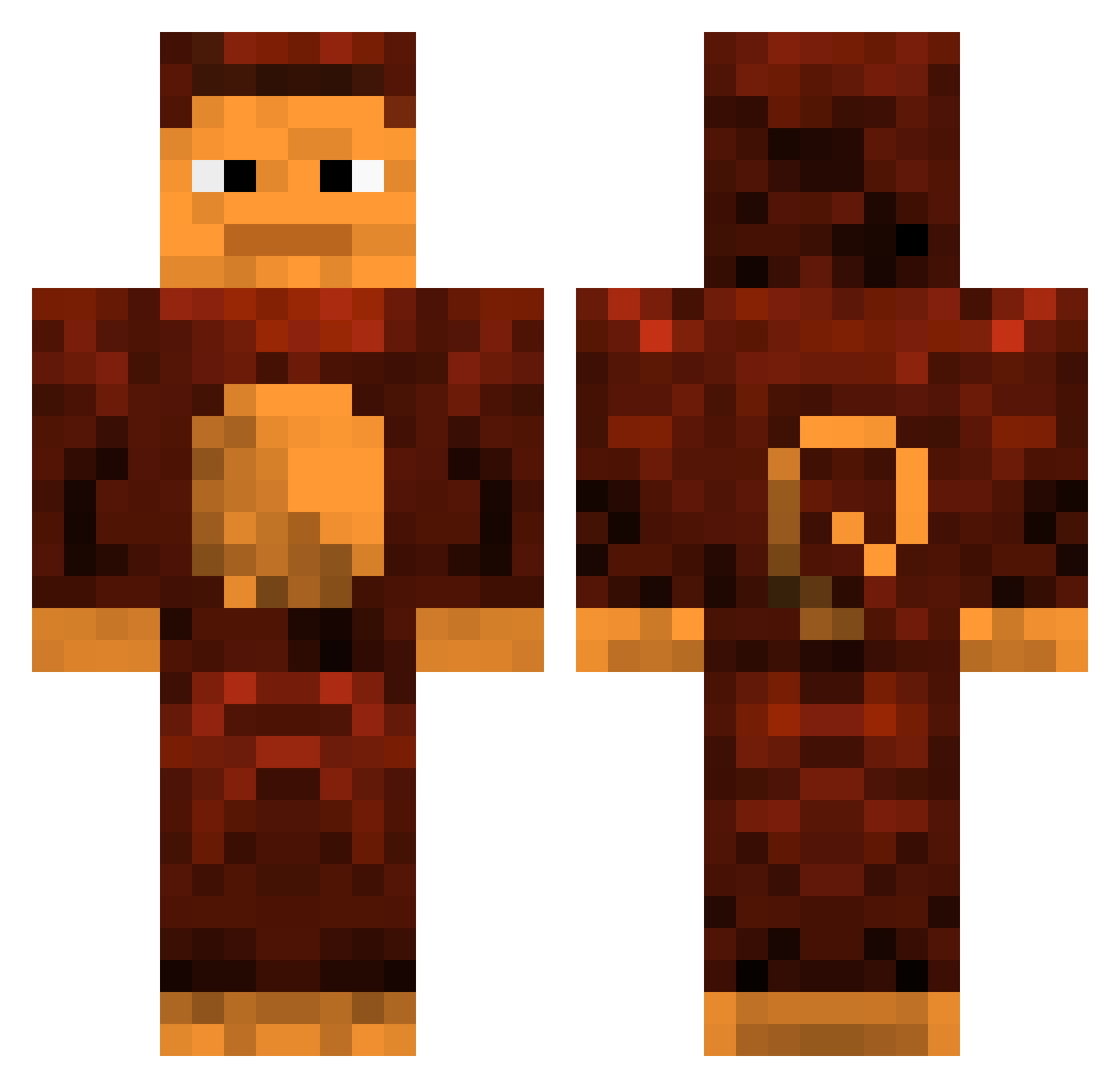 ChicNStu_ Minecraft skin, front and back view