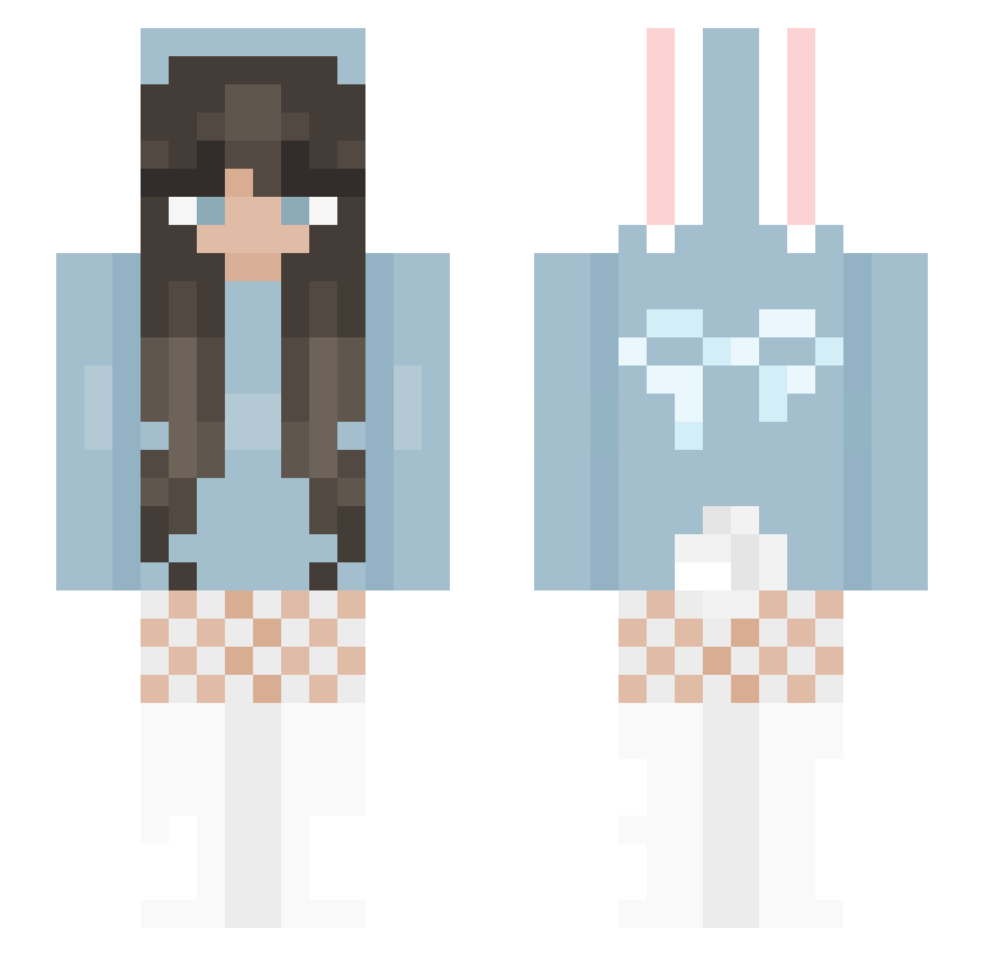 ViolentVanilla Minecraft skin, front and back view
