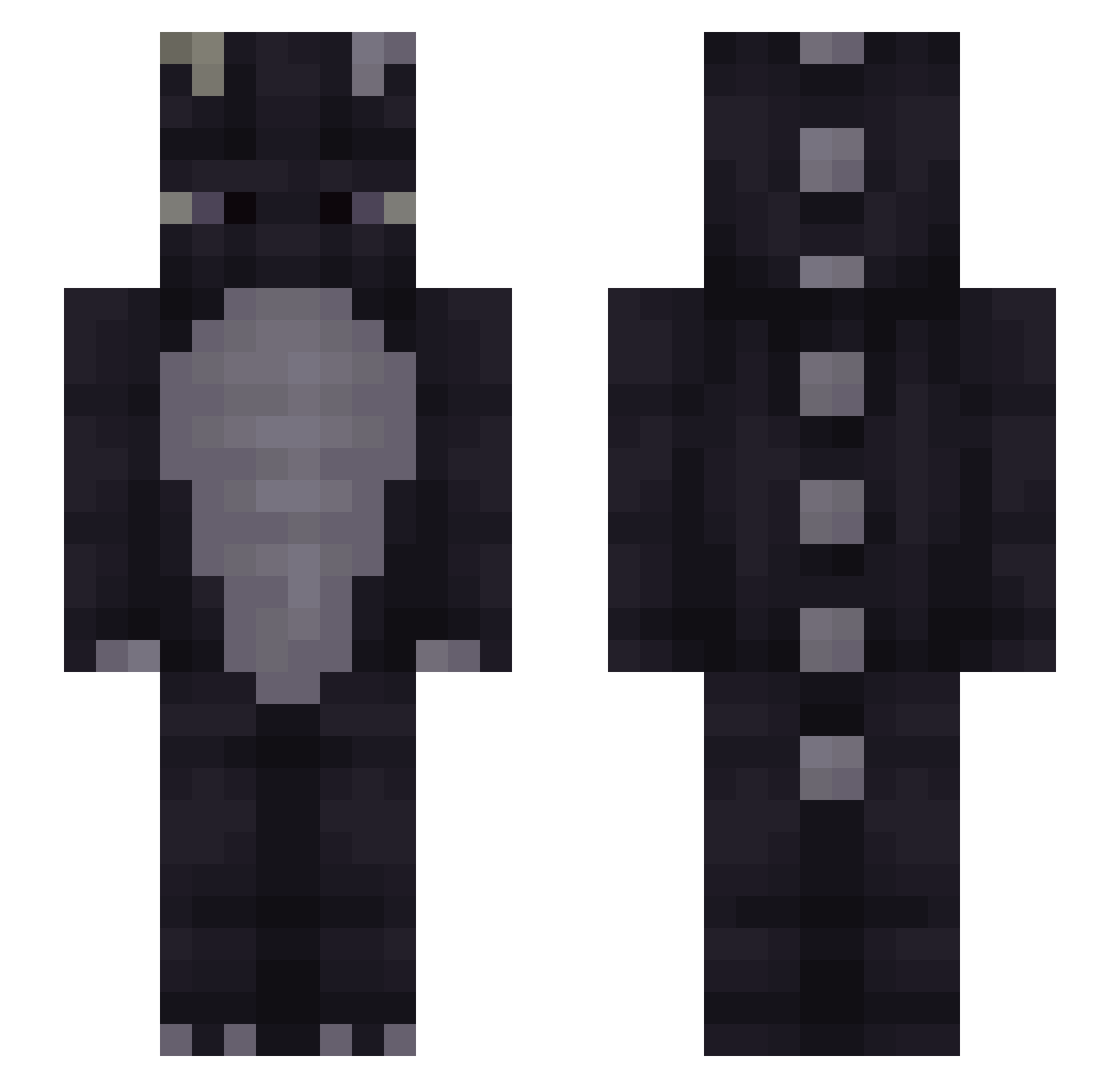 Sotch347 Minecraft skin, front and back view
