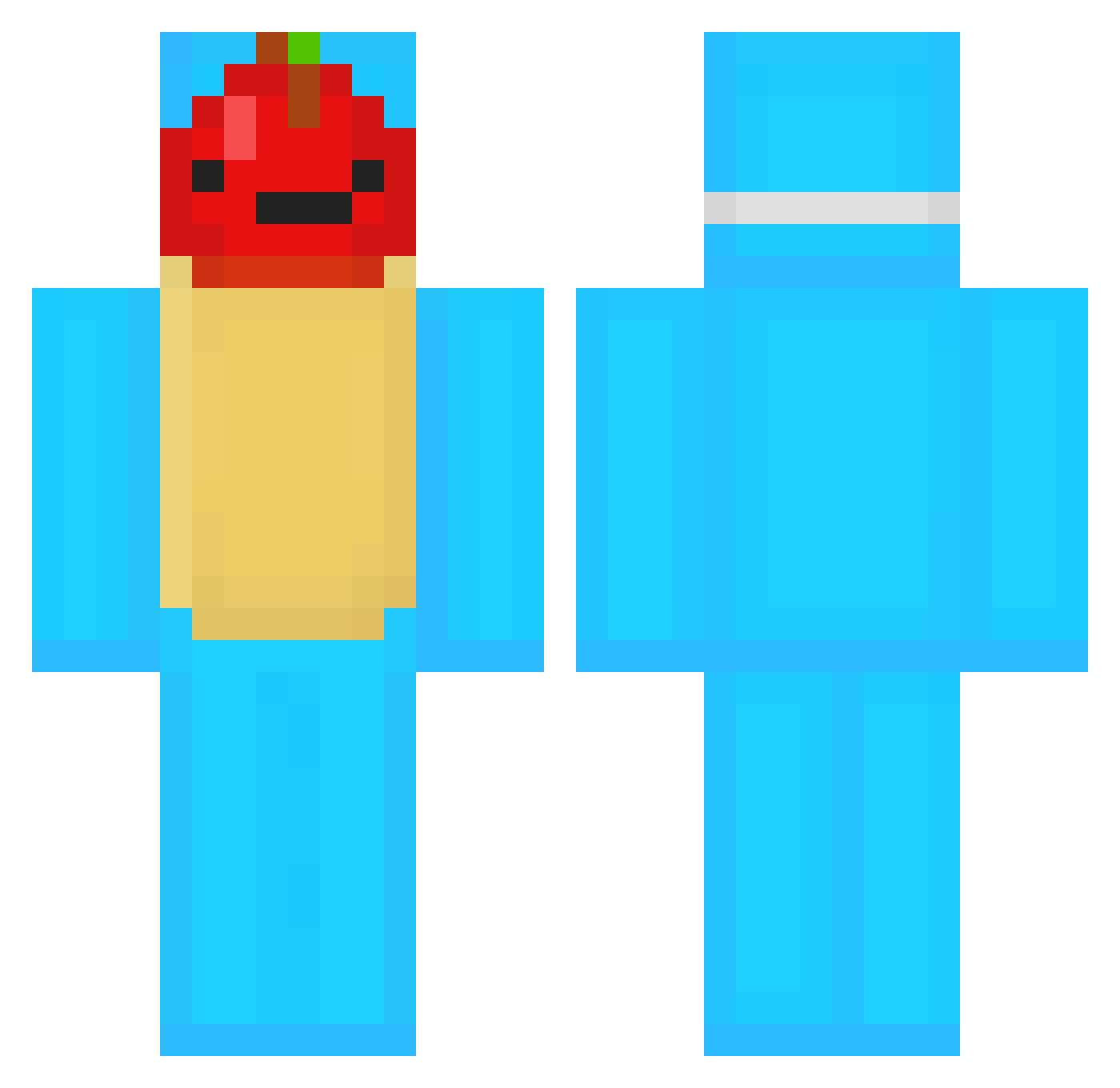 Huayra1_ Minecraft skin, front and back view