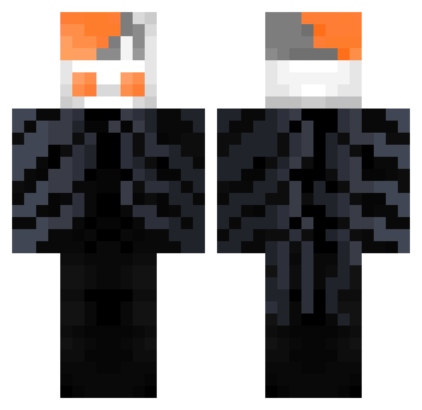 Ilikethings Minecraft skin, front and back view