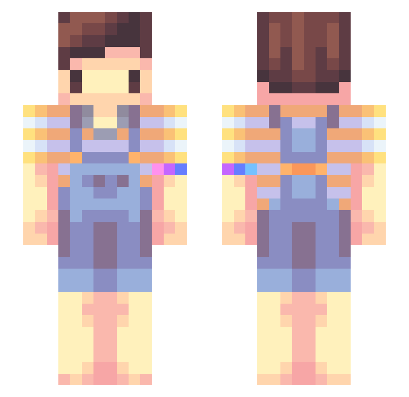 Mathemagics17 Minecraft skin, front and back view