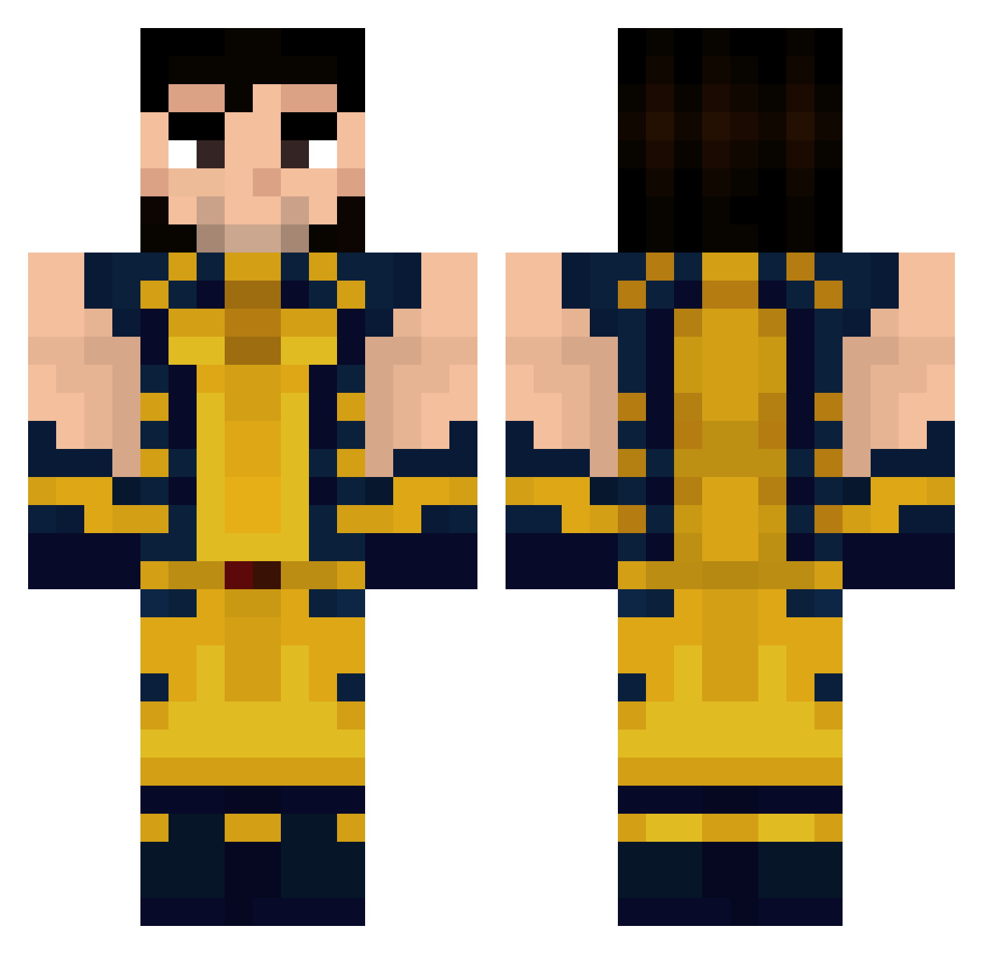 Diegond24 Minecraft skin, front and back view