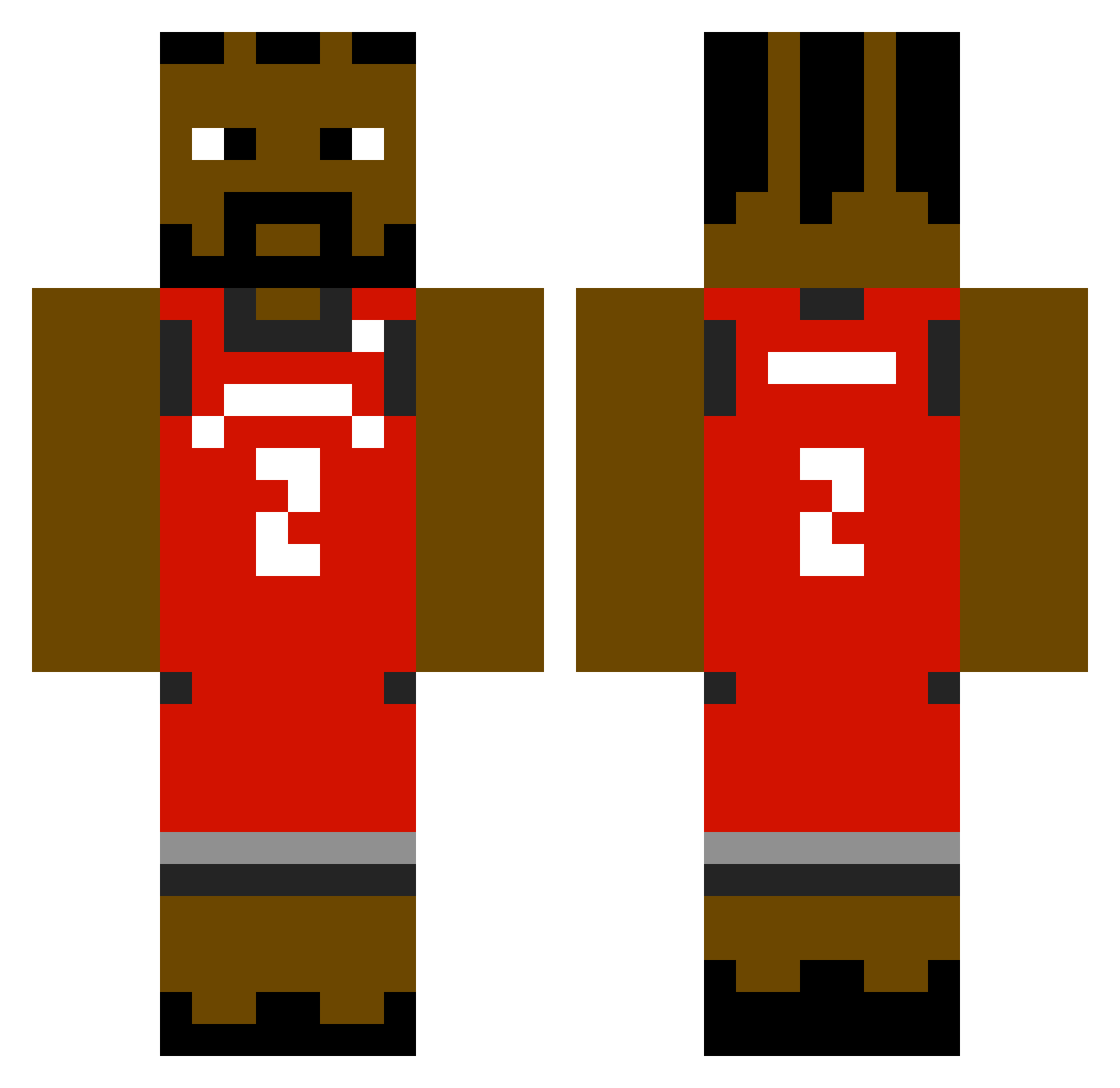 ArabBigMon69 Minecraft skin, front and back view