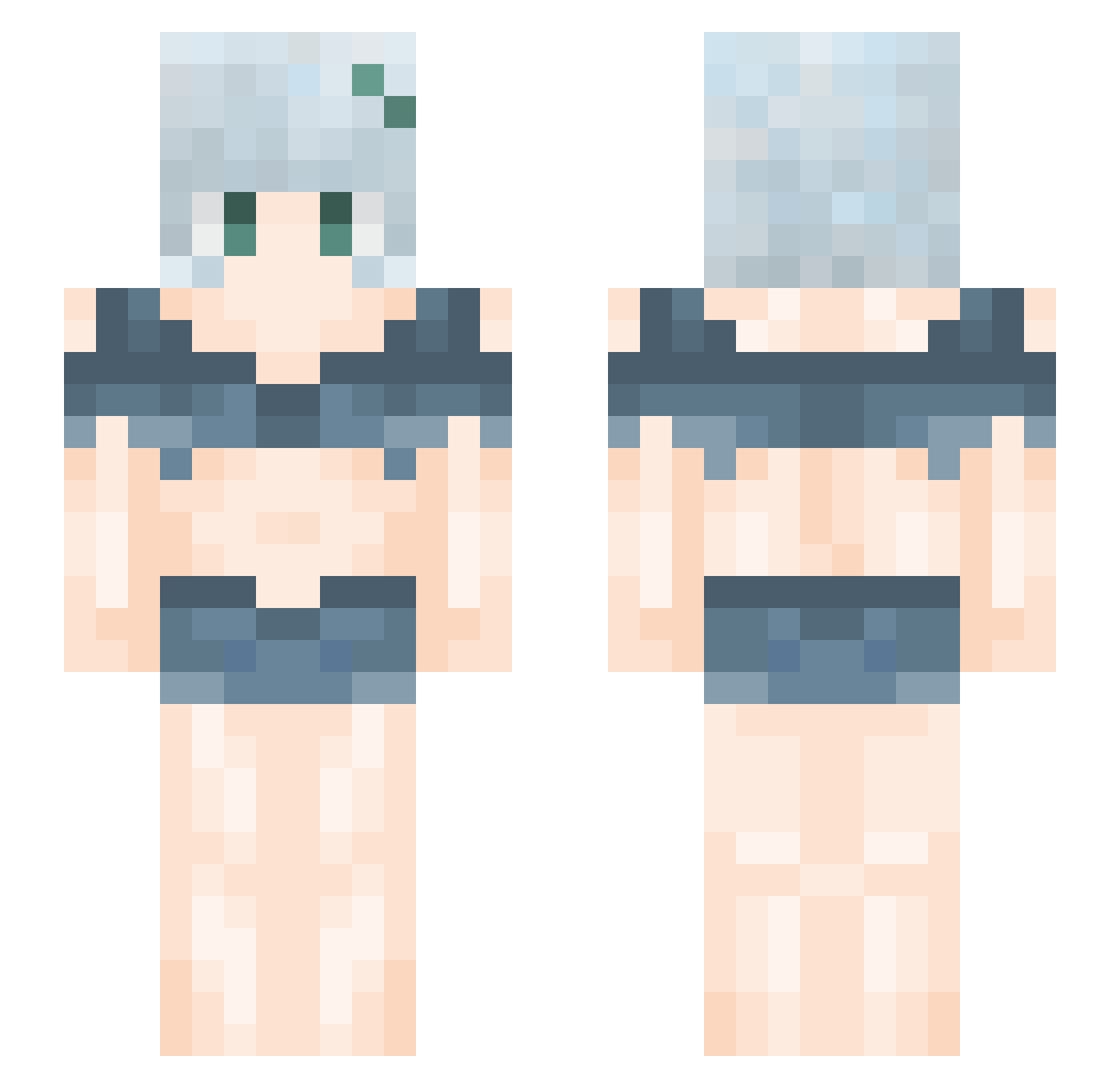 KarmaRosela Minecraft skin, front and back view
