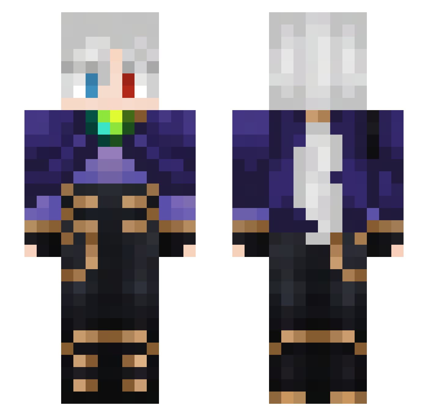 ll_M_A_K_I_ll Minecraft skin, front and back view