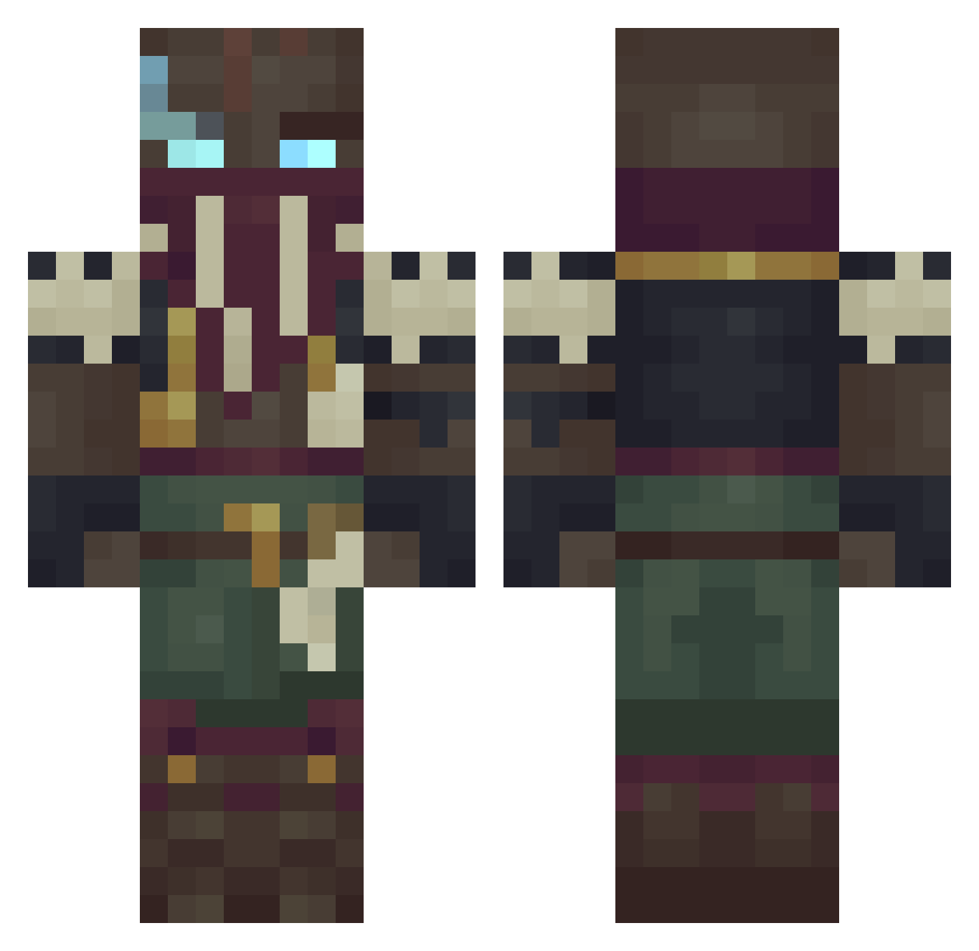 endervale6 Minecraft skin, front and back view