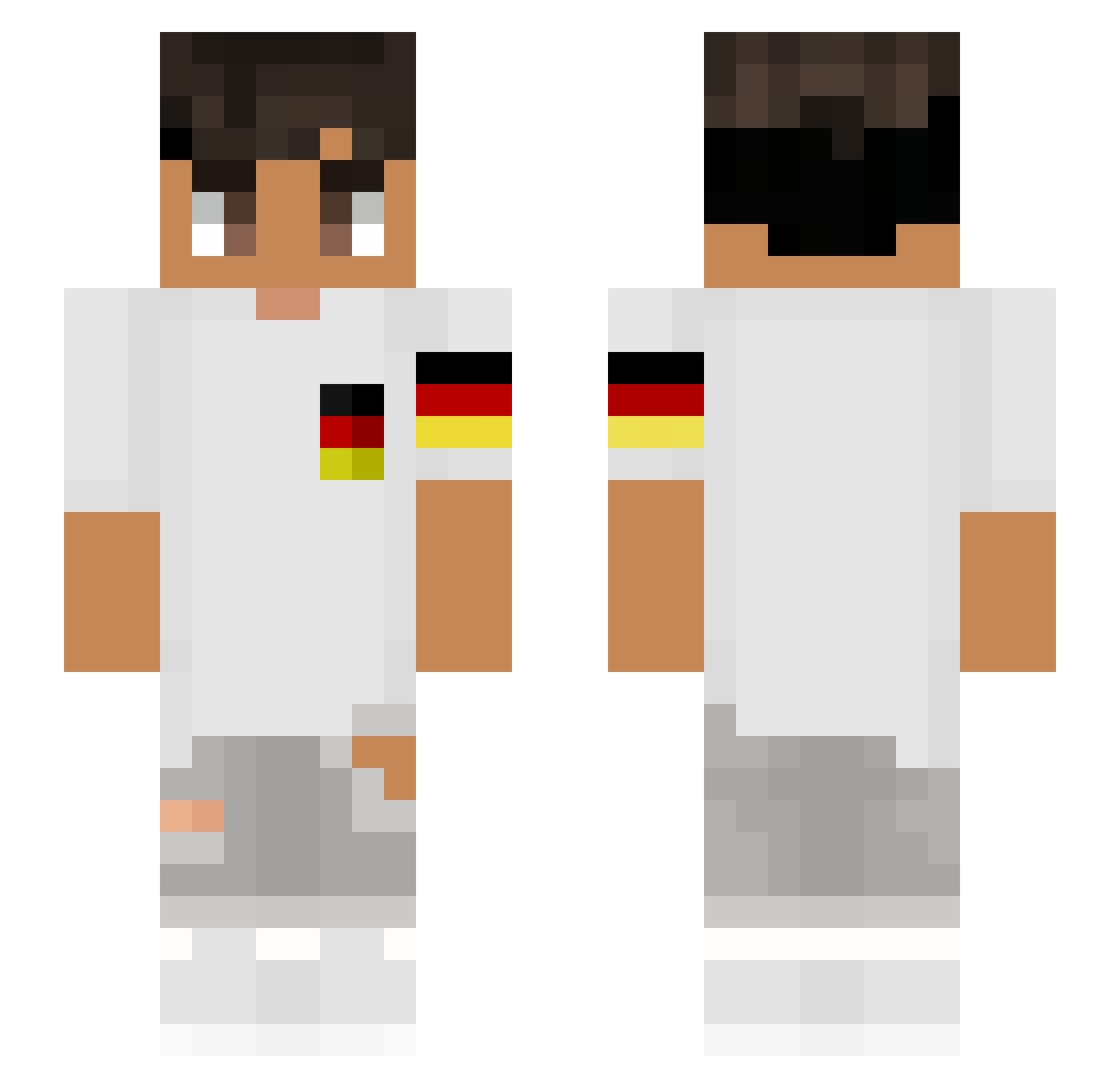 Olisiala Minecraft skin, front and back view