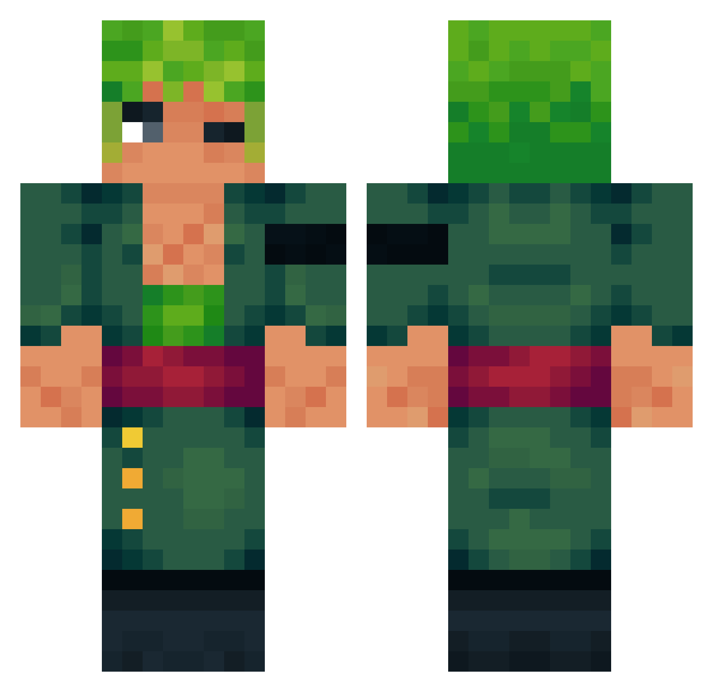 sadboisoulja Minecraft skin, front and back view