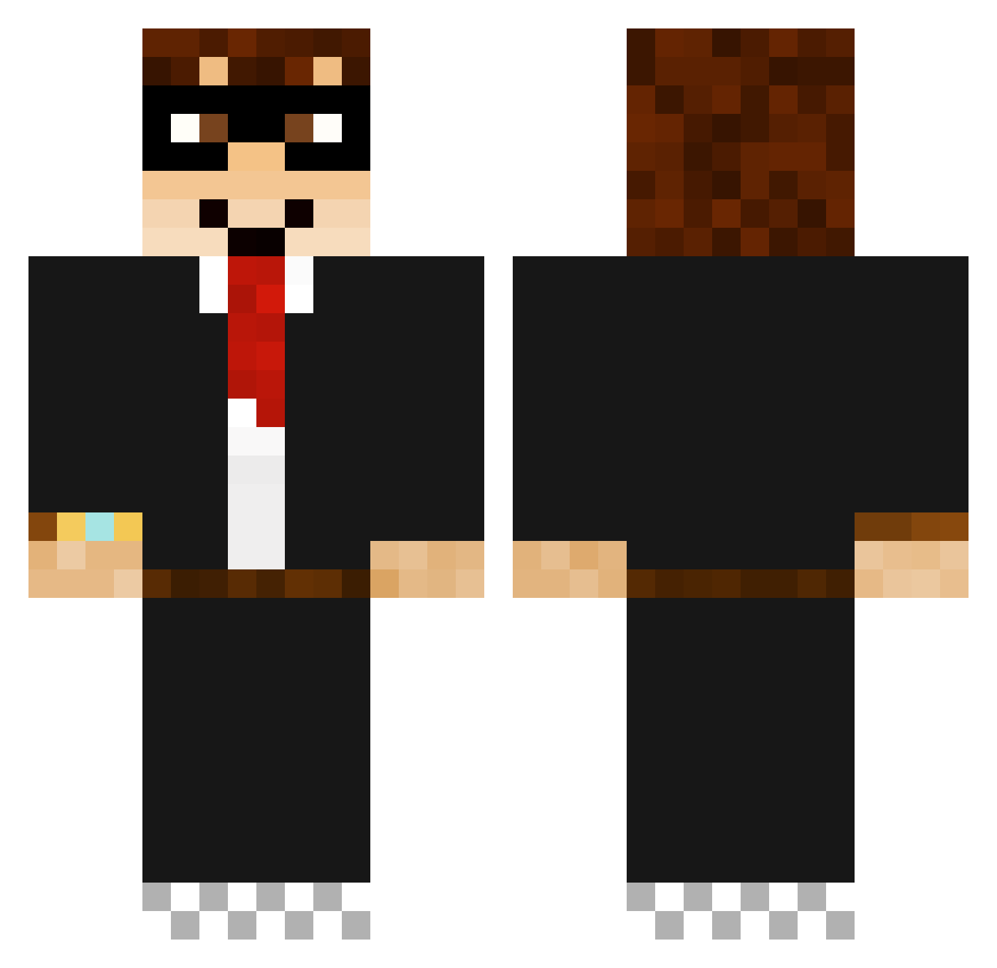 Sagruco Minecraft skin, front and back view