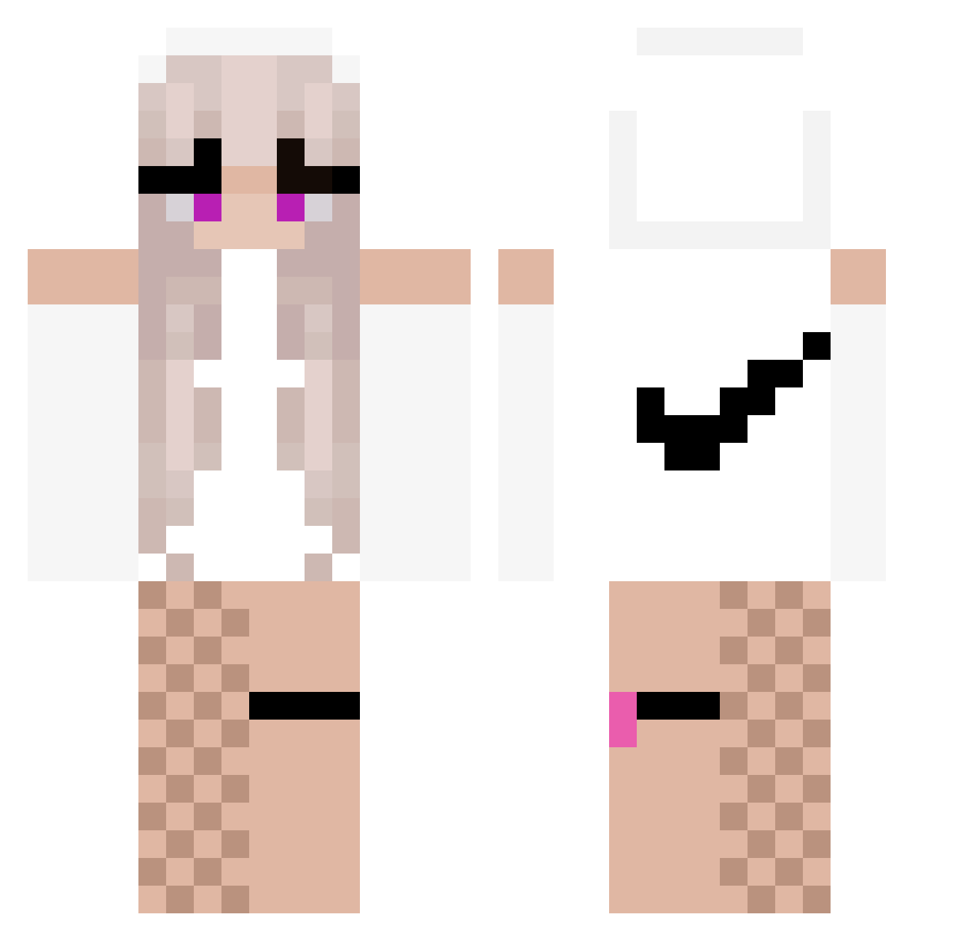 SzneczkaPl Minecraft skin, front and back view