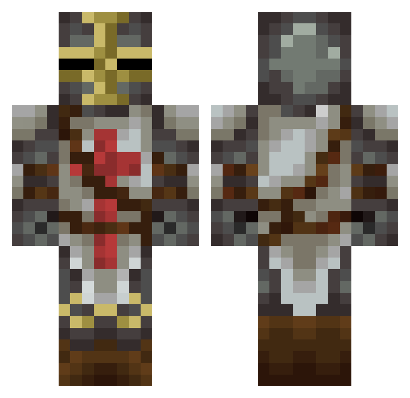 Ovulary Minecraft skin, front and back view