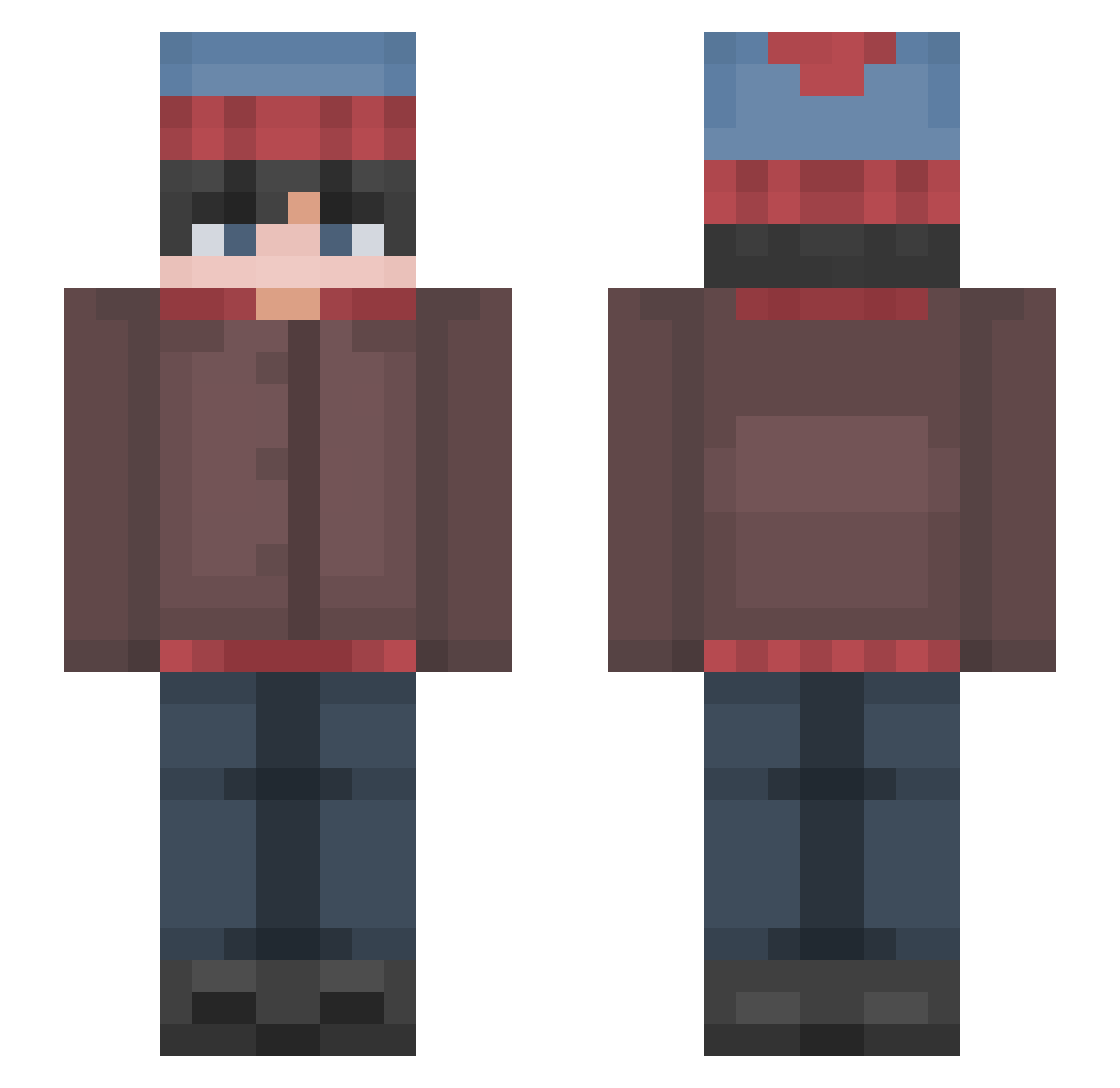 GatitoBellako_ Minecraft skin, front and back view