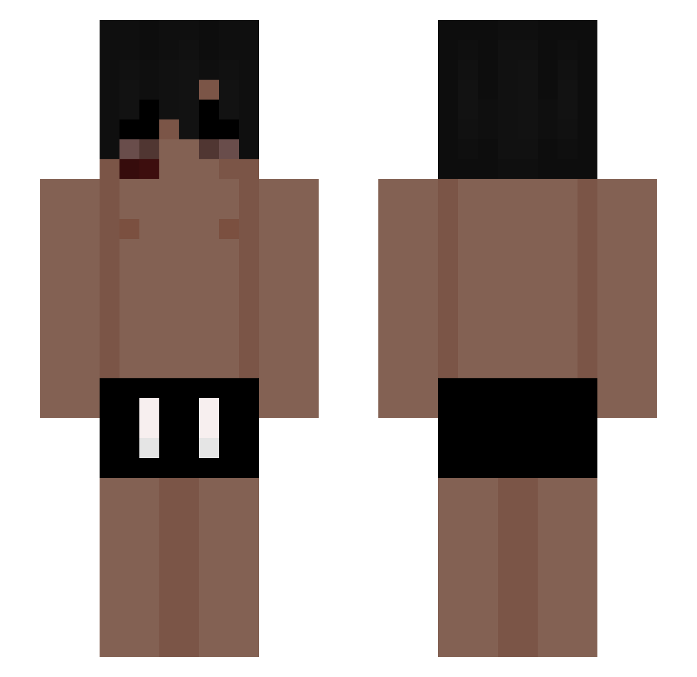 WkeyThales Minecraft skin, front and back view