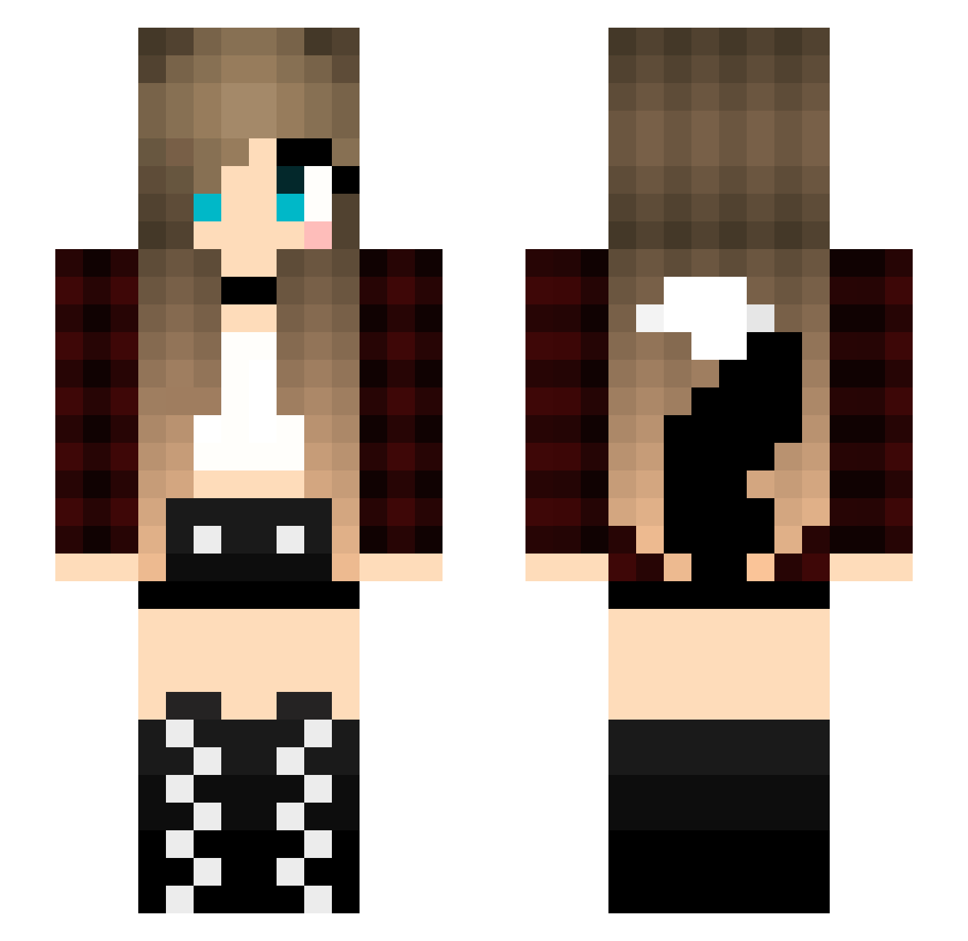 Fergoz2 Minecraft skin, front and back view
